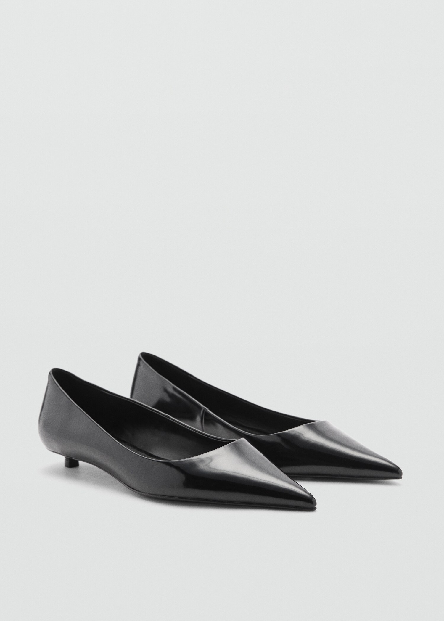 Patent leather-effect heeled shoes - Medium plane