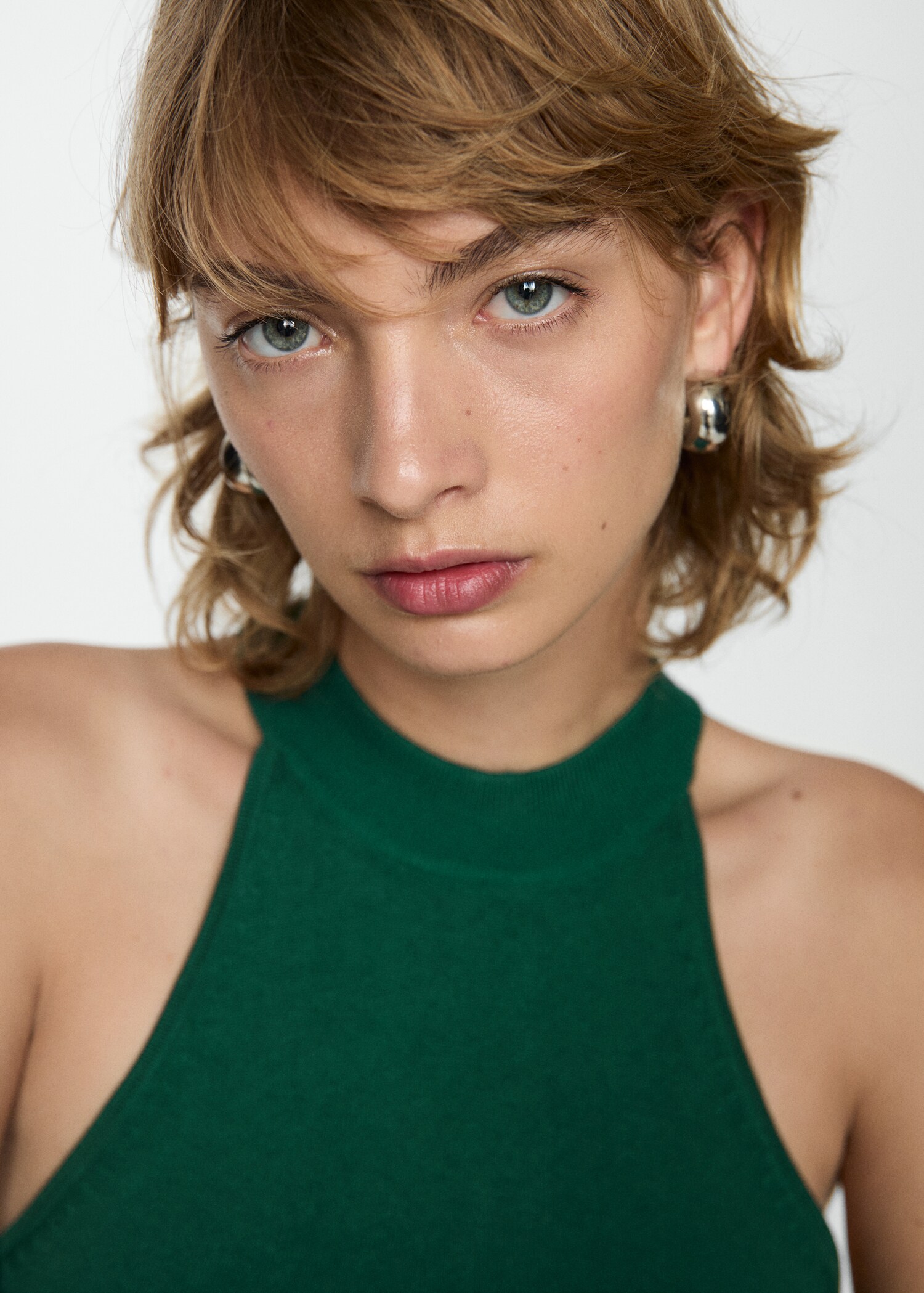 Halter-neck knitted top - Details of the article 1