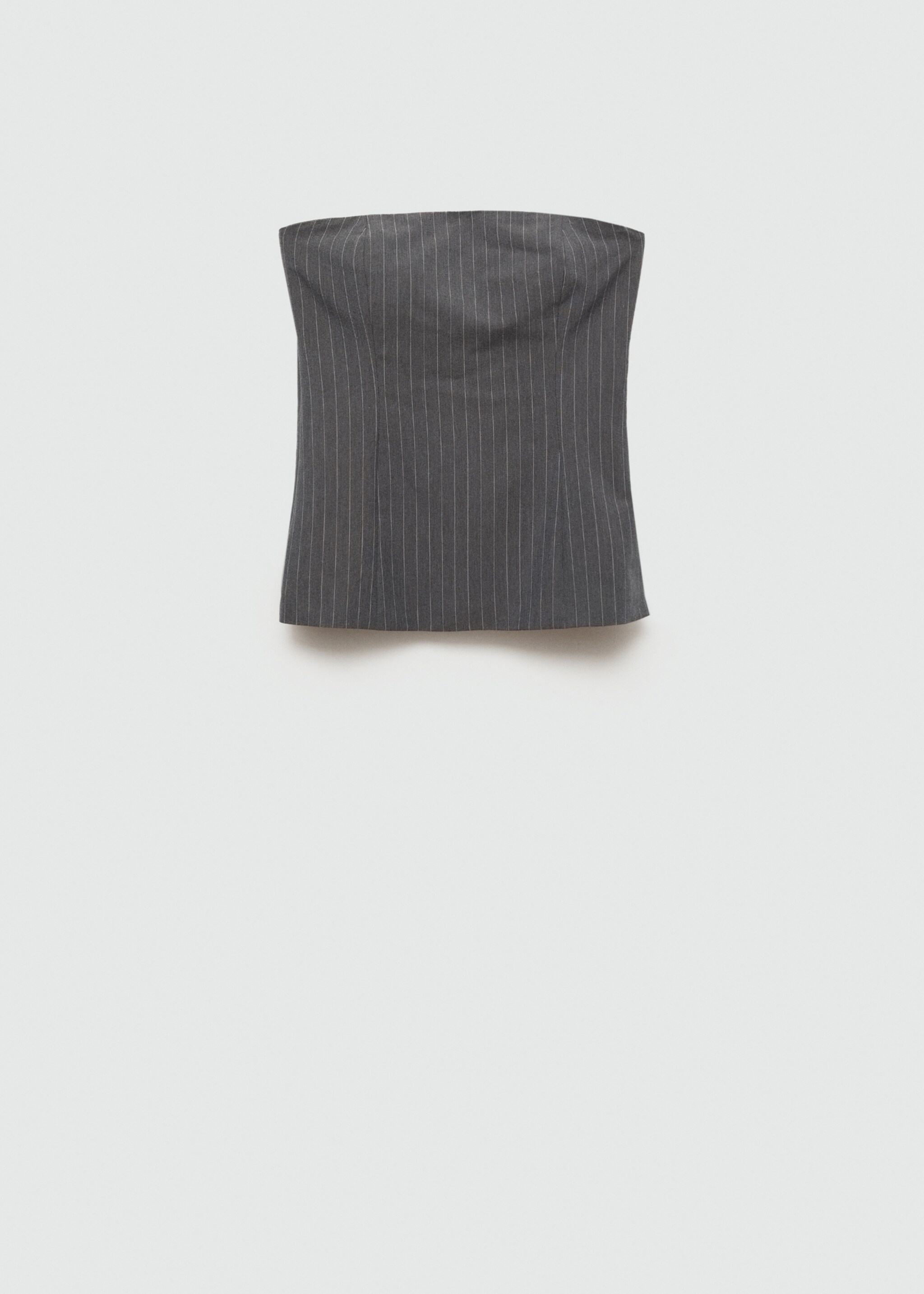 Top bustier rayures tennis - Article sans modèle, Gris. Ref: 77074029-00.