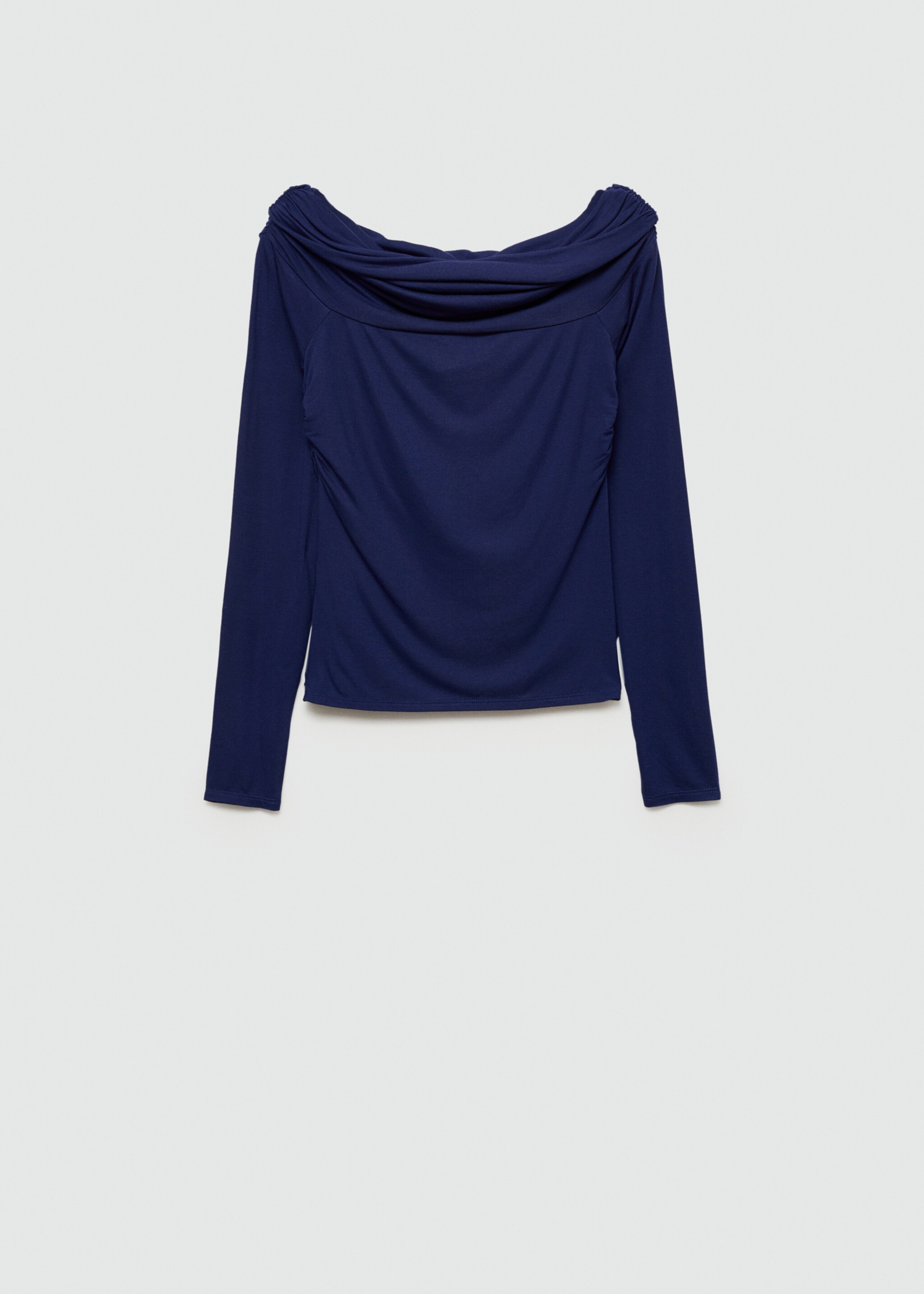 Schulterfreies T-Shirt - Artikel ohne Model, Blau. Ref: 77074030-00.