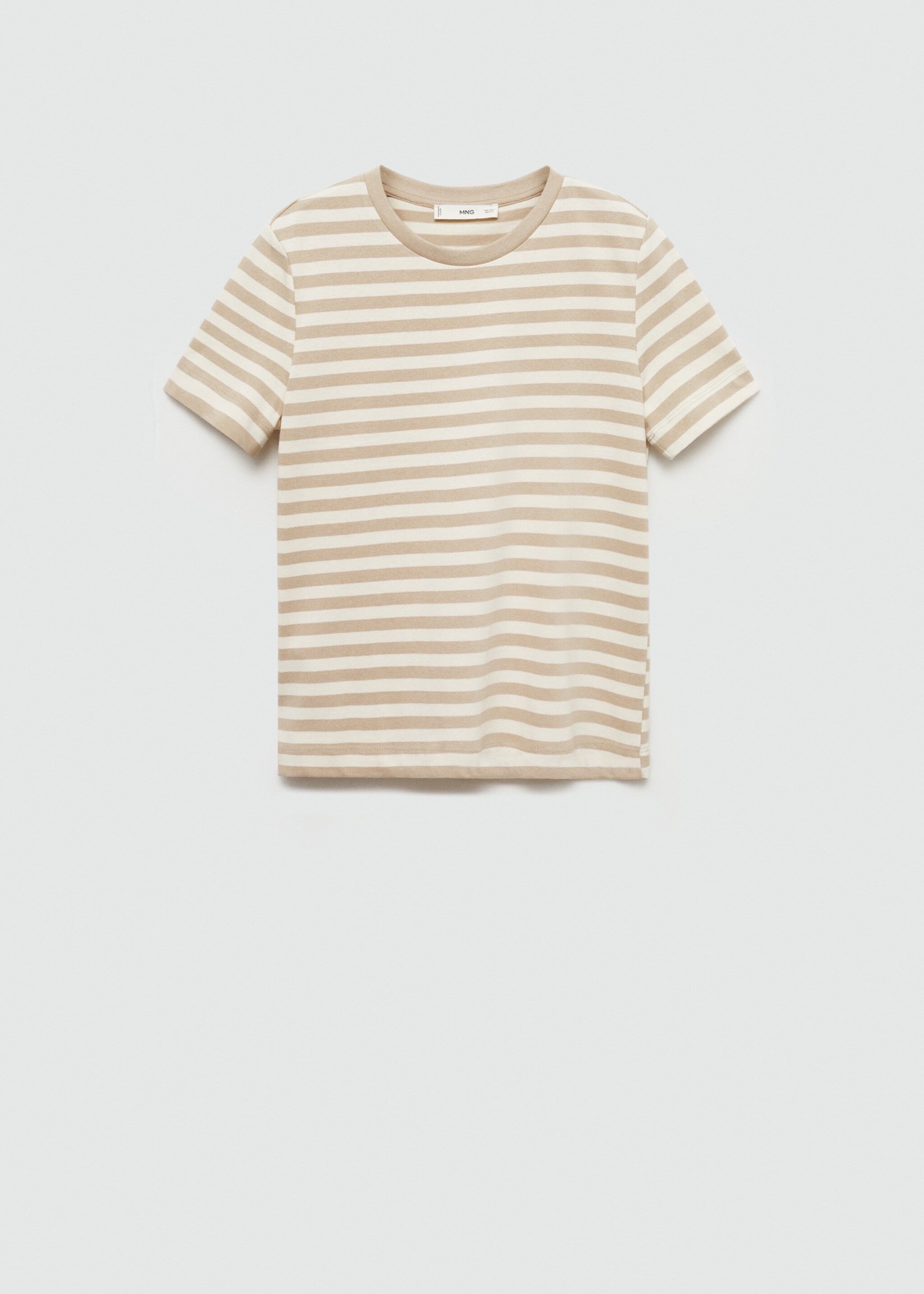 Striped cotton T-shirt - Article without model, Beige. Ref: 77074031-00.