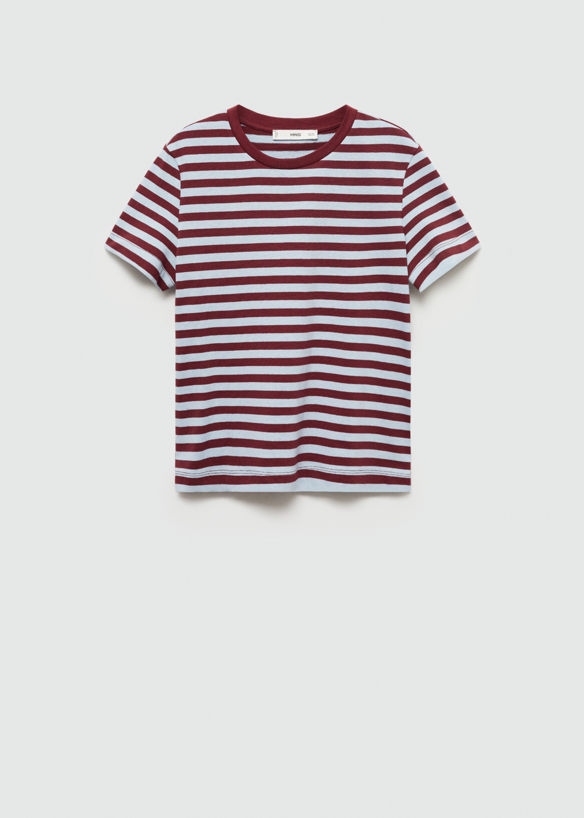 Camiseta algodón rayas - Artículo sin modelo, Burdeos. Ref: 77074031-00.