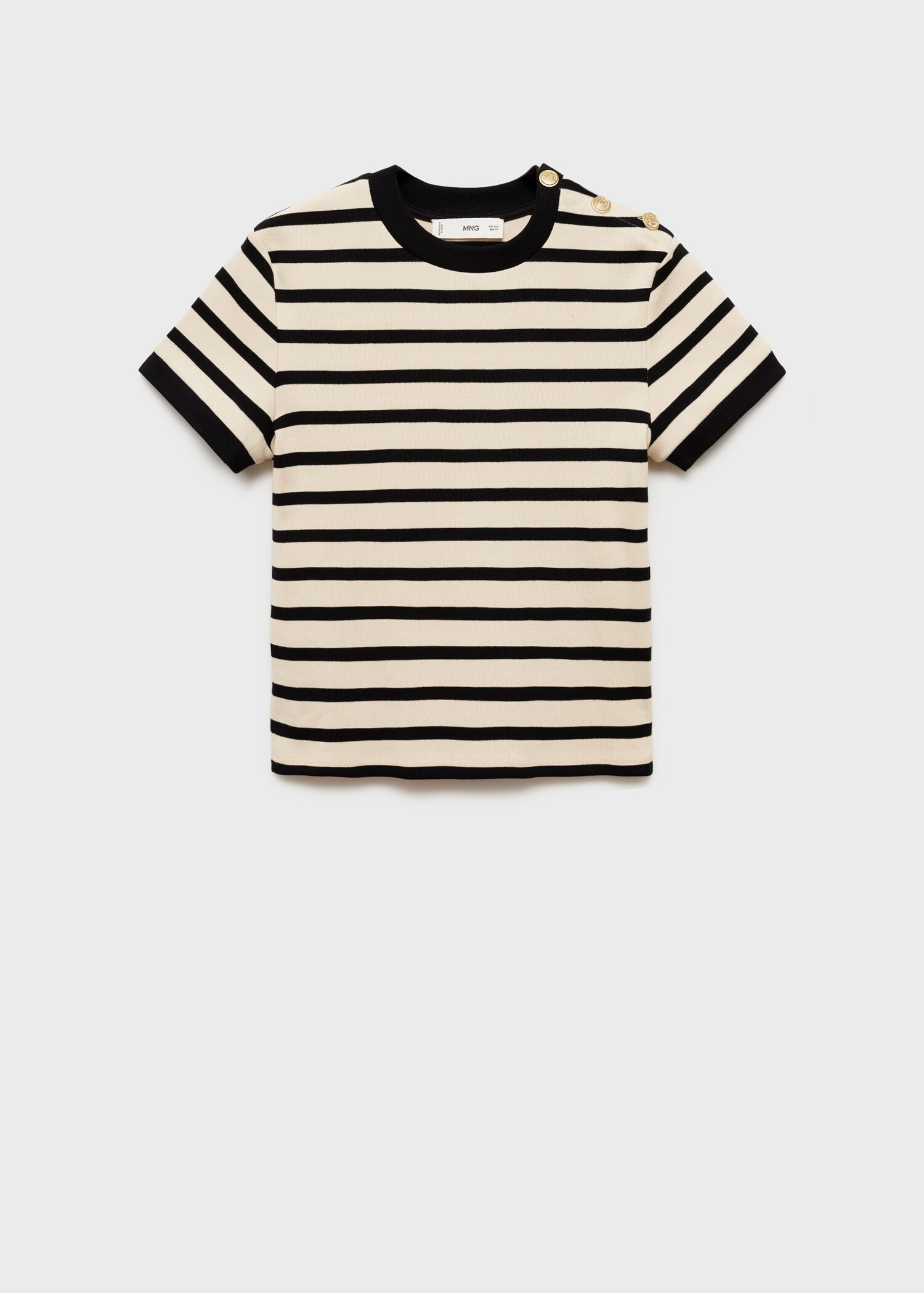 T-shirt with contrasting buttons - Article without model