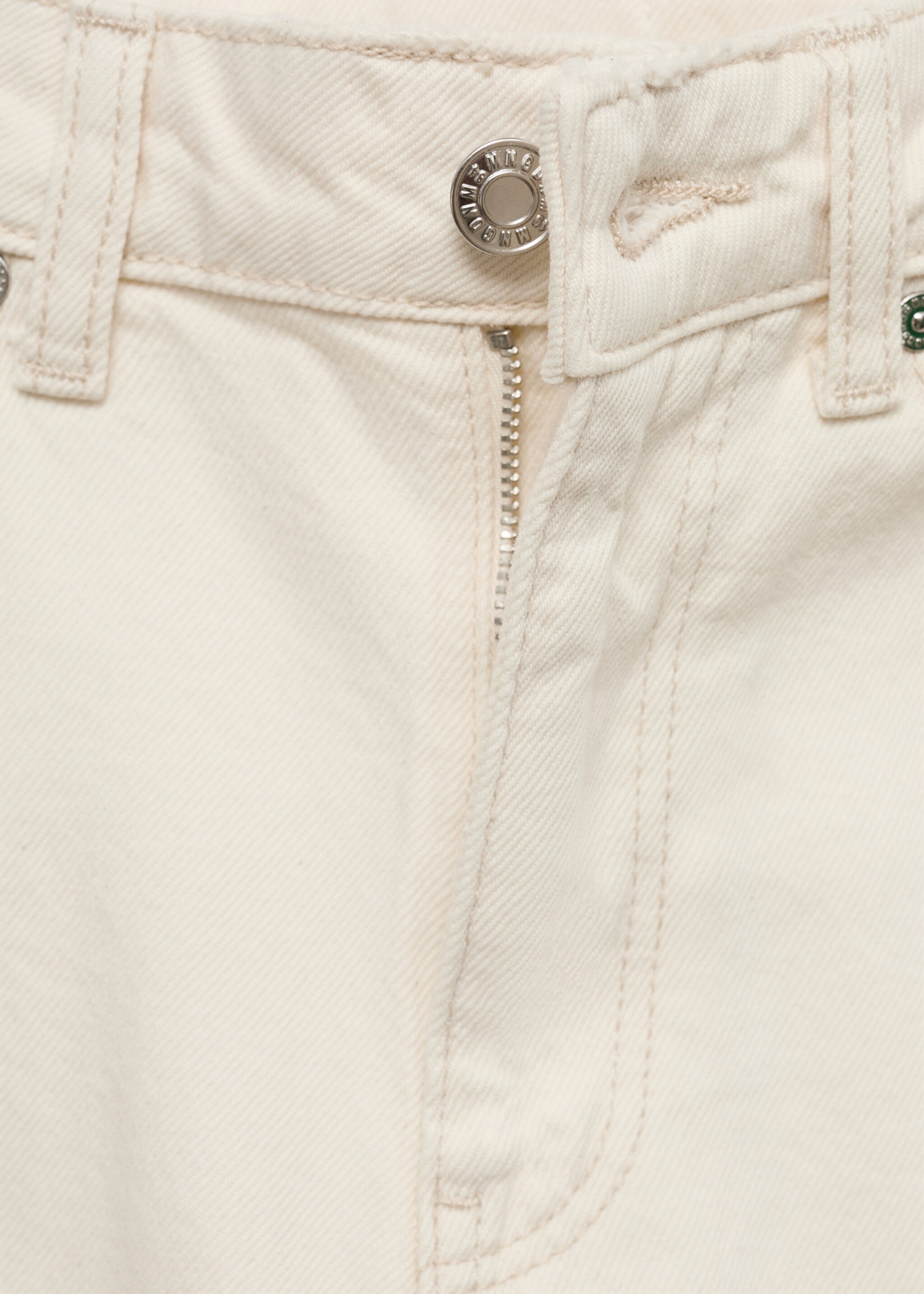 Gerade Jeans Blanca in Cropped-Länge - Detail des Artikels 8, Ecru. Ref: 77074035-00.