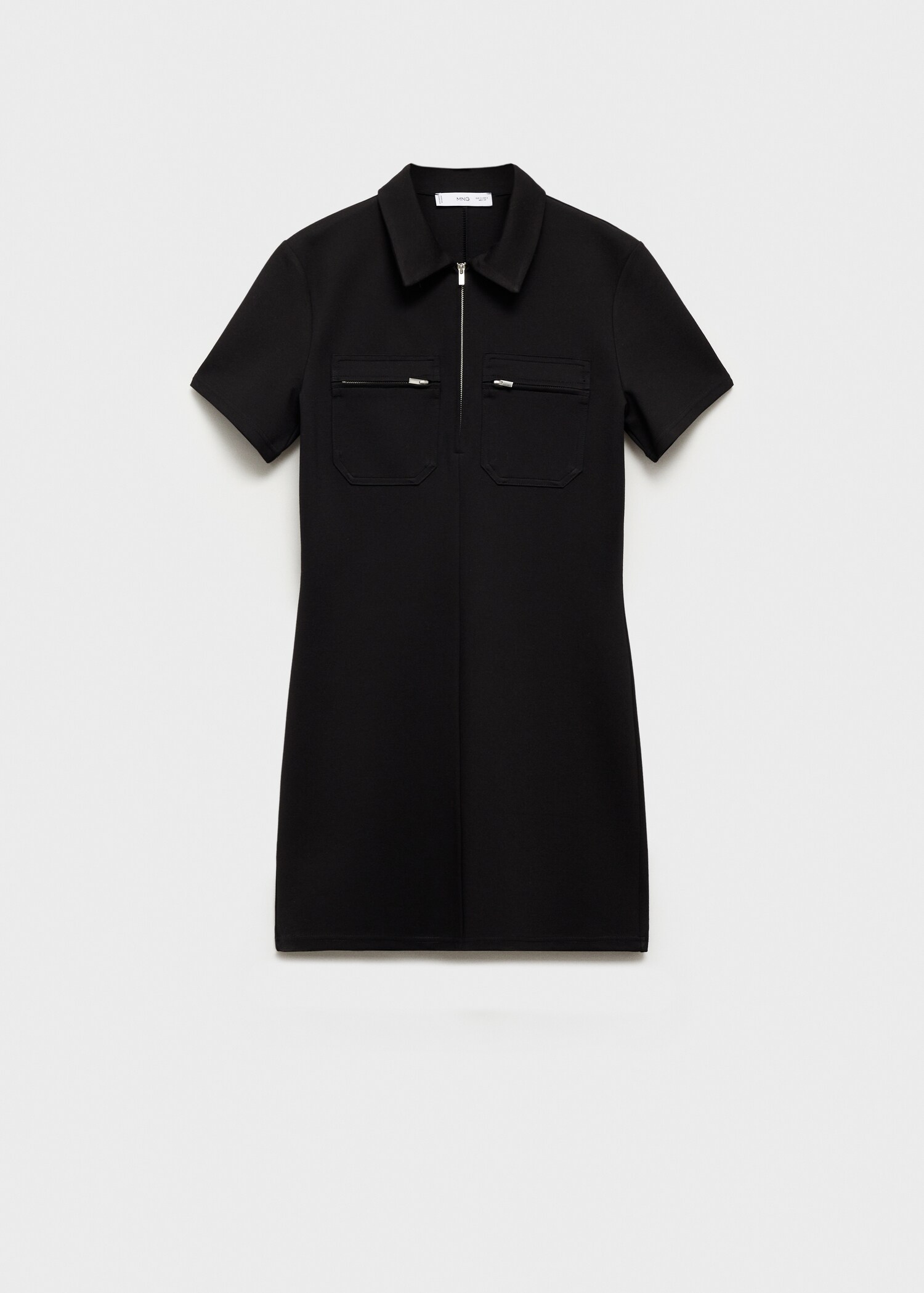 Polo-neck dress with pockets - Article without model
