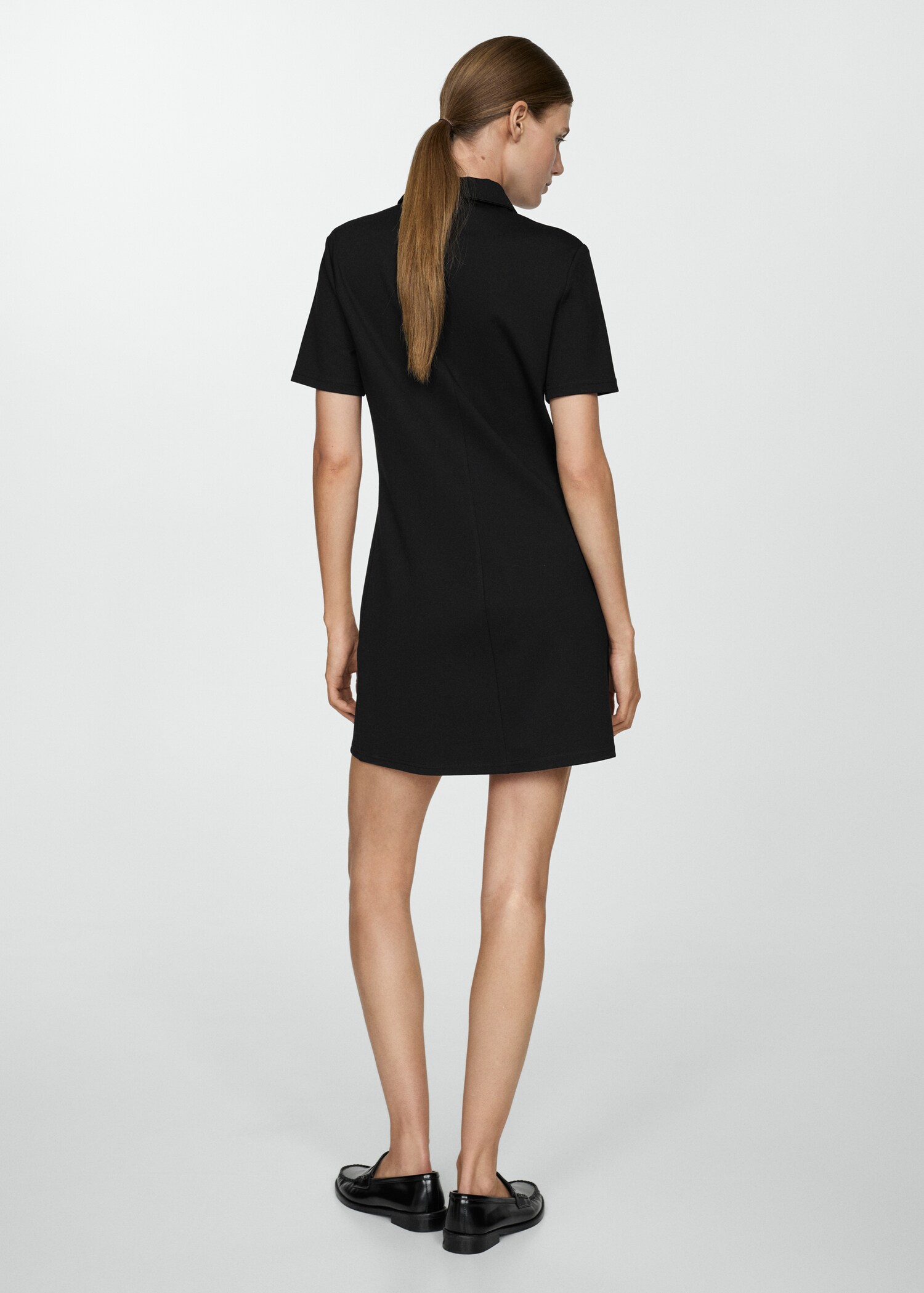 Polo-neck dress with pockets - Reverse of the article