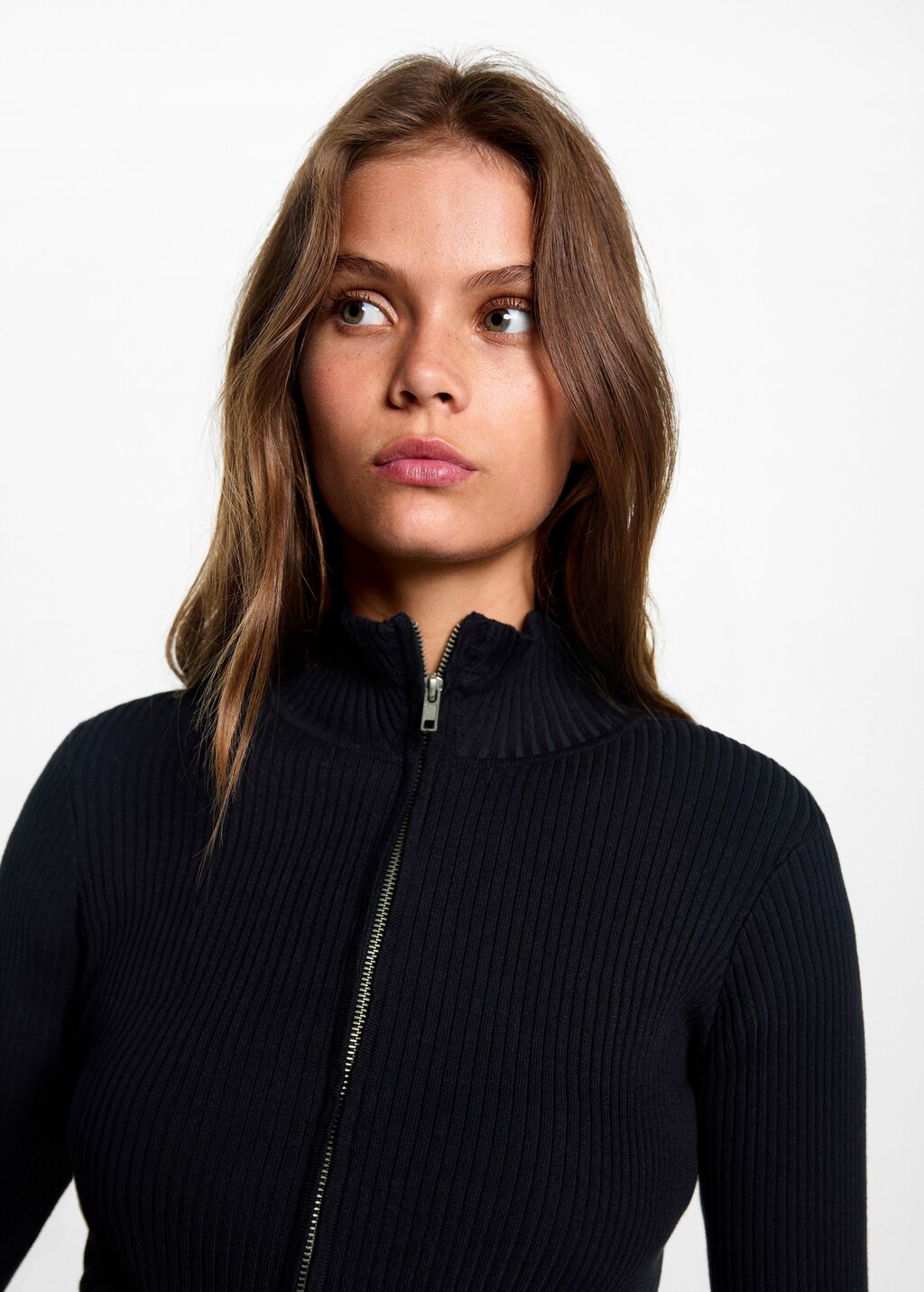 Zipped knit cardigan - Teen Girl | MANGO OUTLET USA