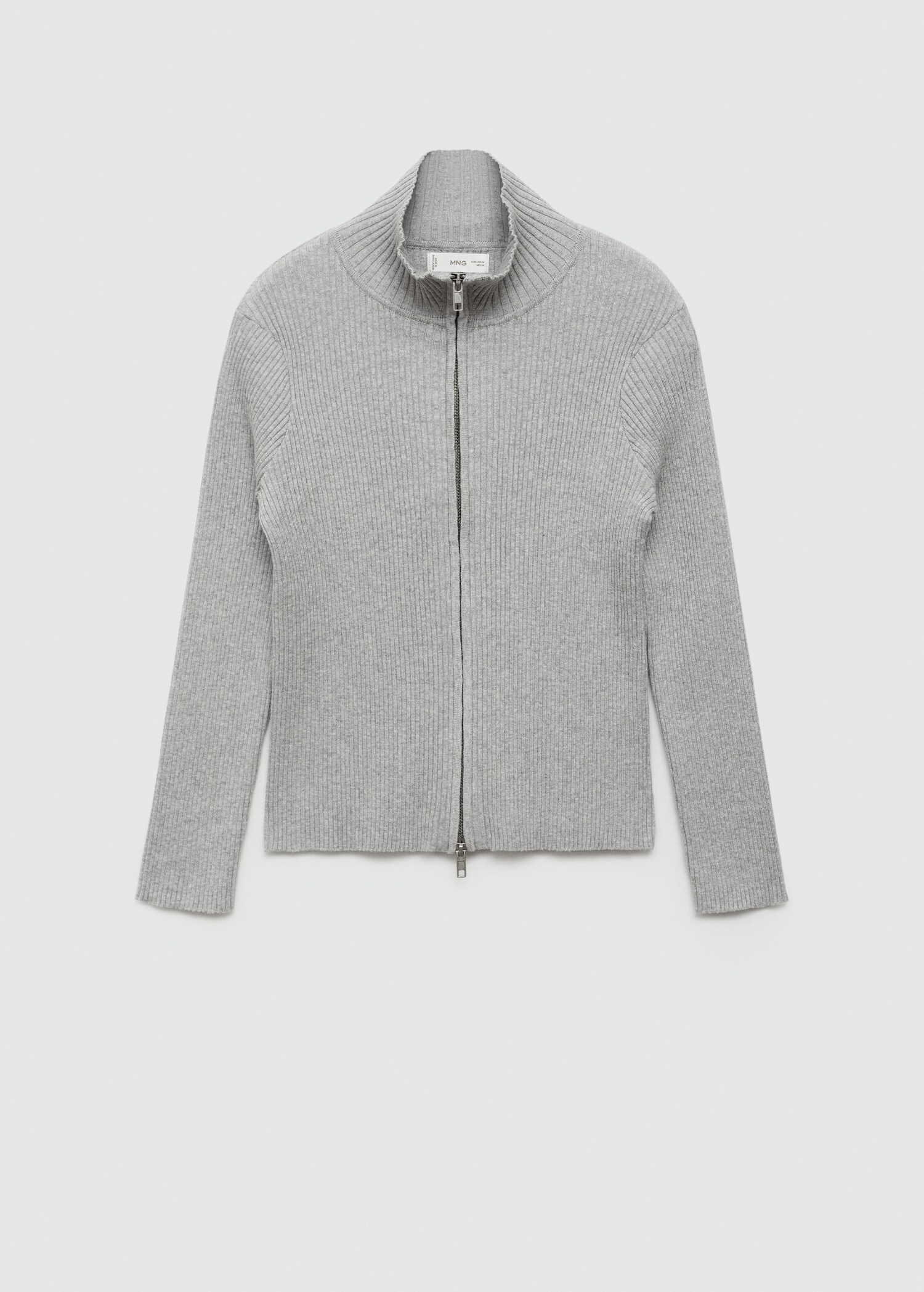 Zipped knit cardigan - Article without model