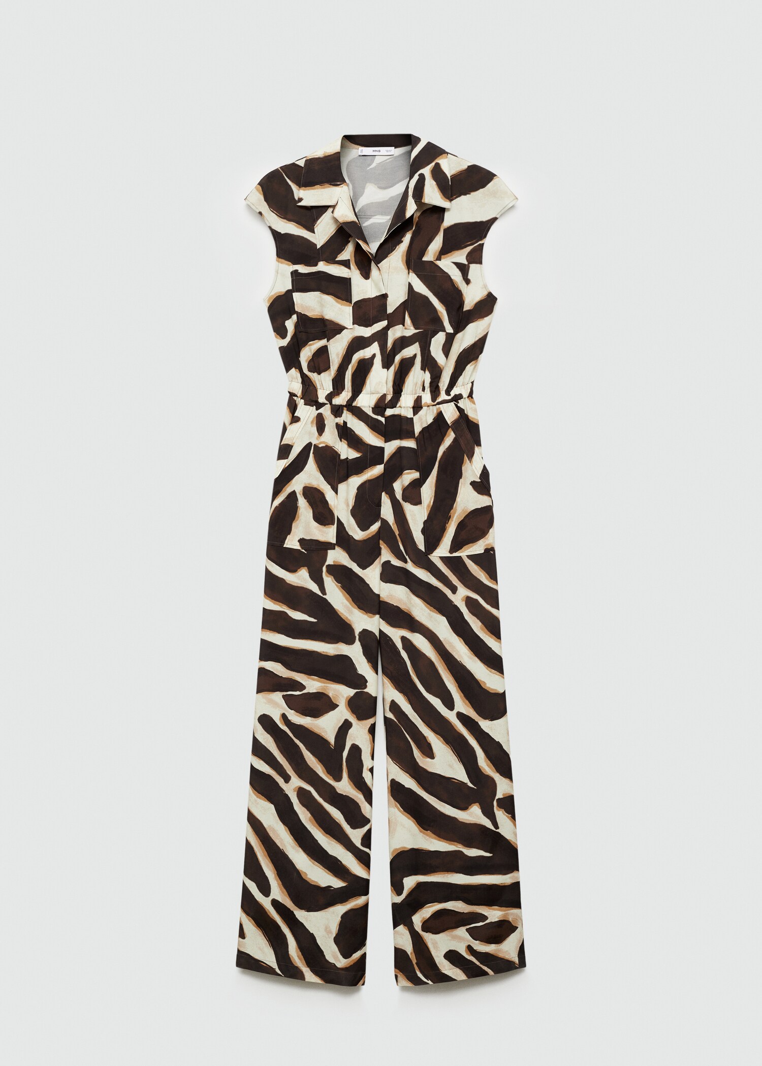 Jumpsuit fickor animal print - Artikel utan modell