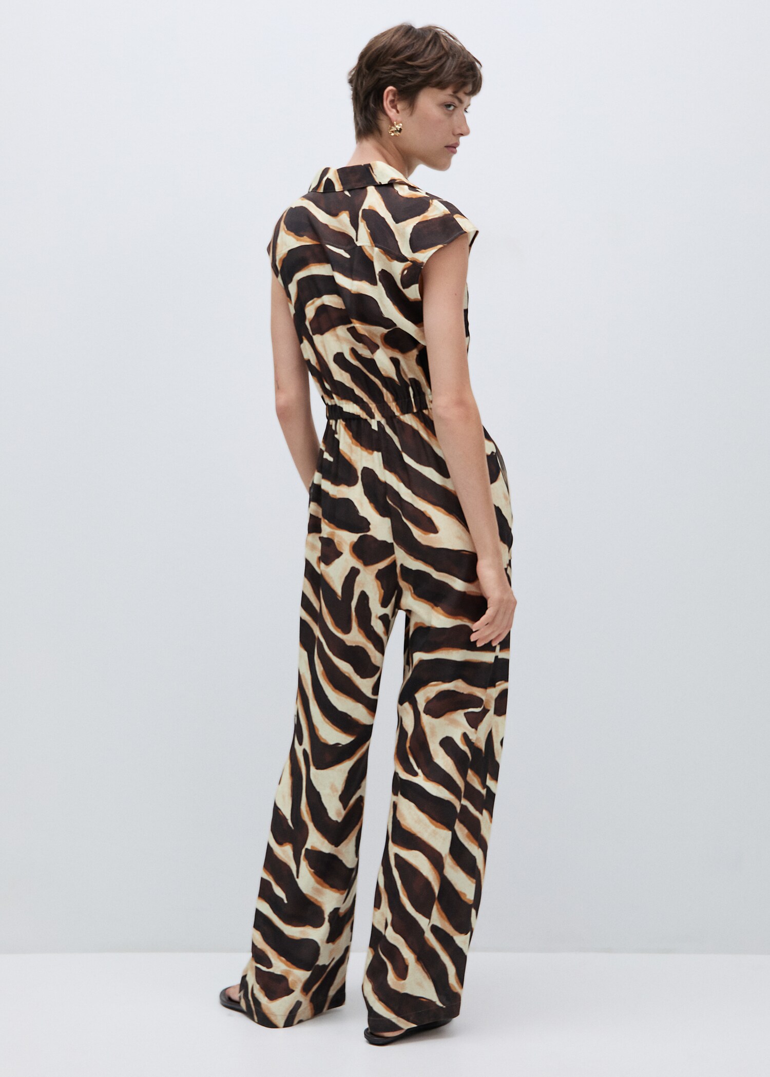 Jumpsuit fickor animal print - Artikelns baksida