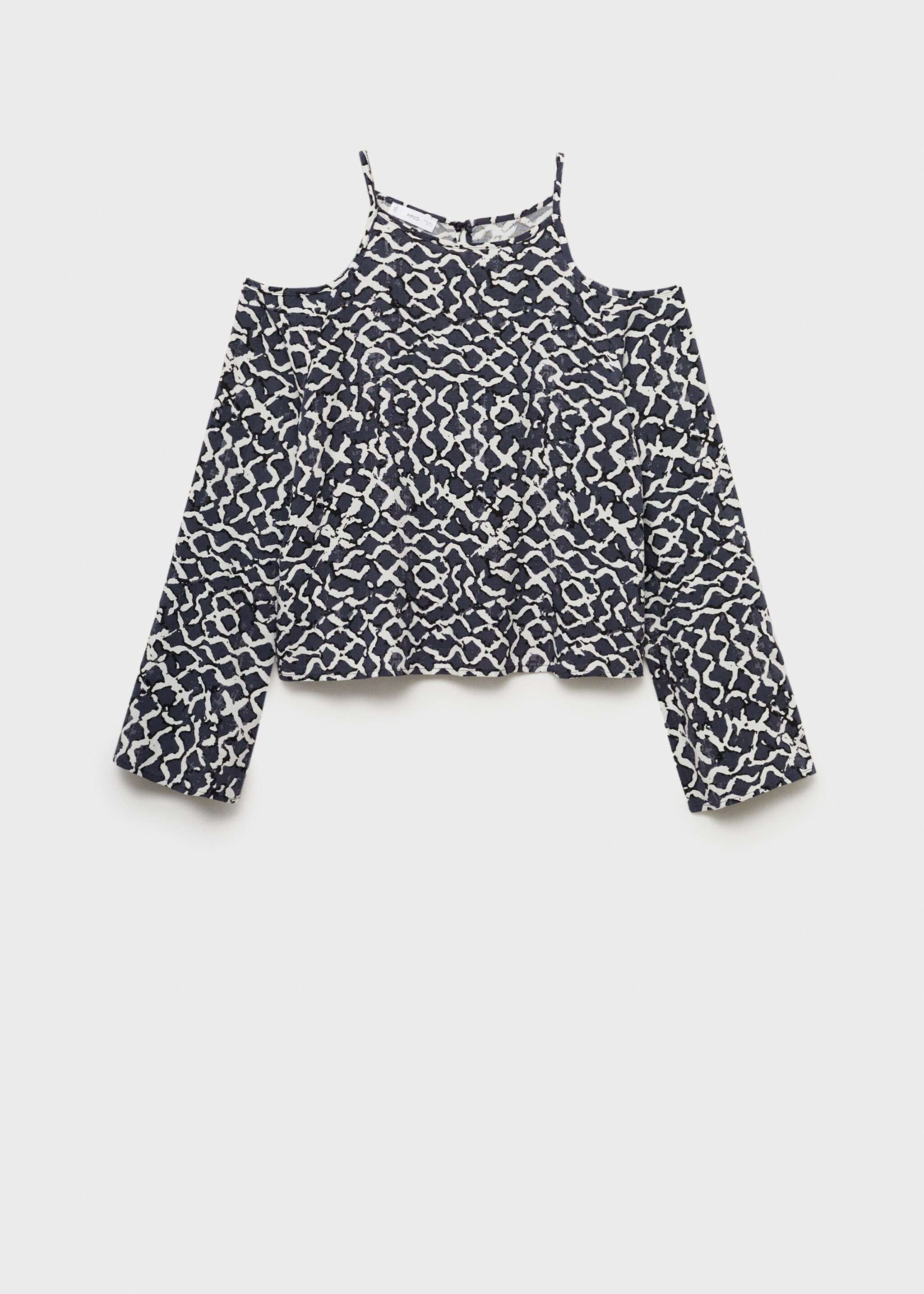 Blusa stampata dettaglio spacco - Articolo senza modello