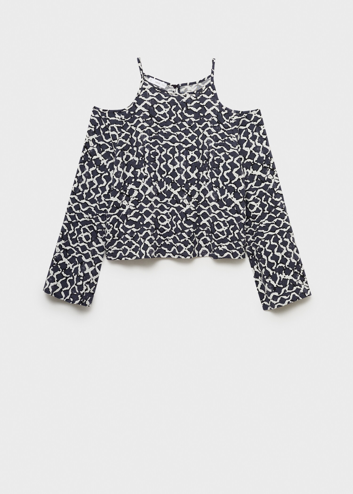 Printed blouse with opening detail - Article without model