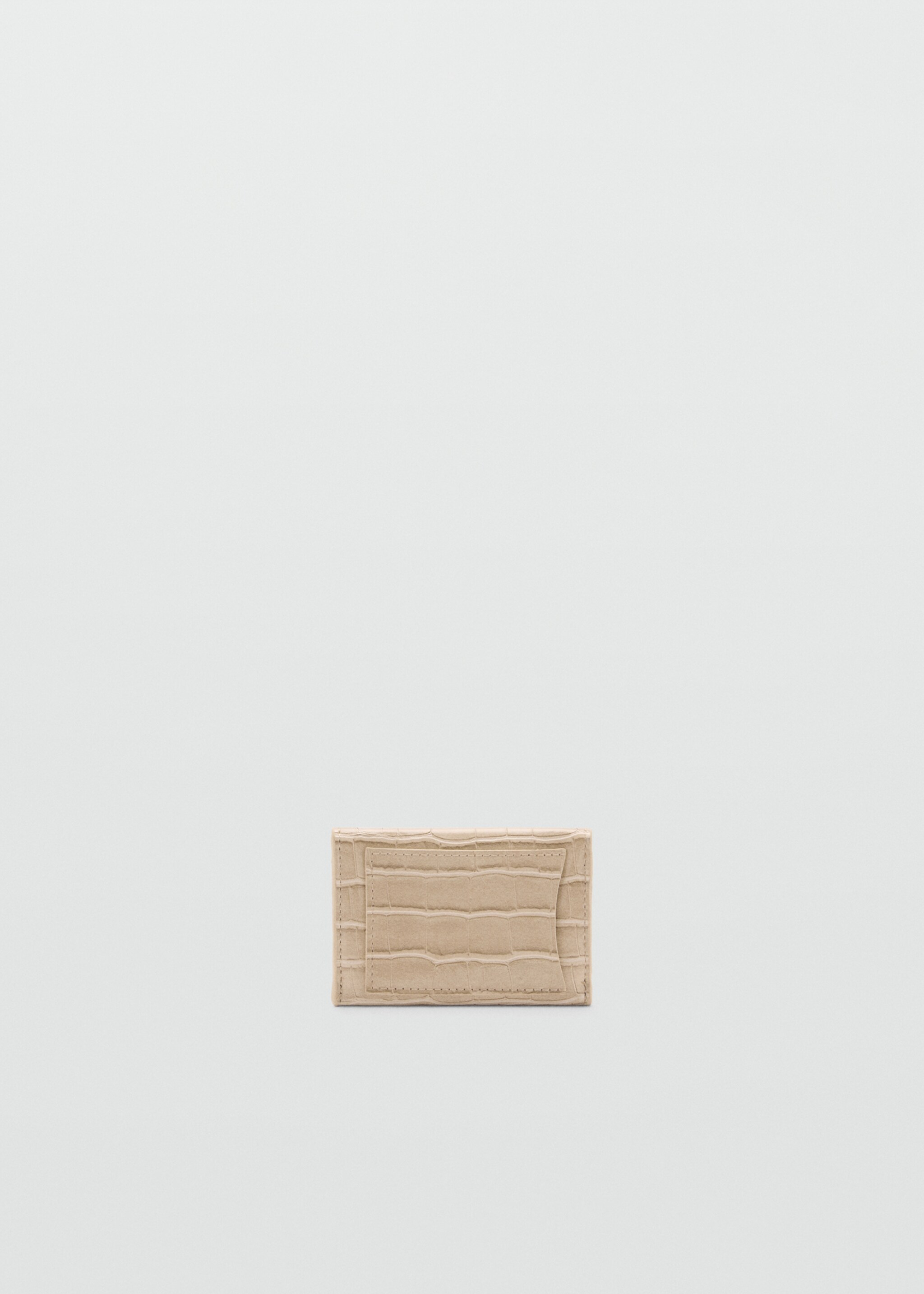 Crocodile-effect purse - Details of the article 2, Ivory White. Ref: 77074043-00.