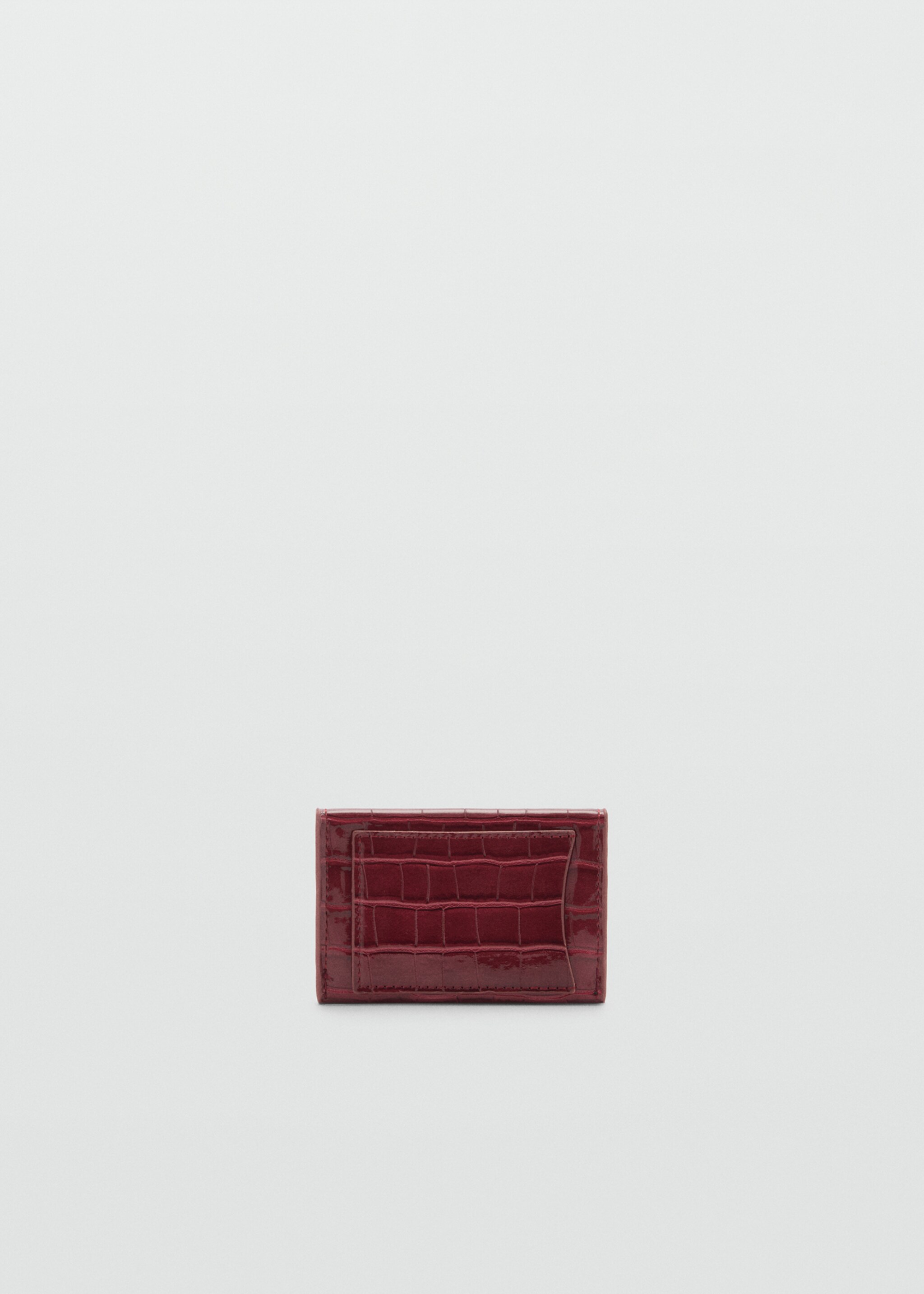 Geldbörse mit Kroko-Effekt - Detail des Artikels 2, Bordeaux. Ref: 77074043-00.