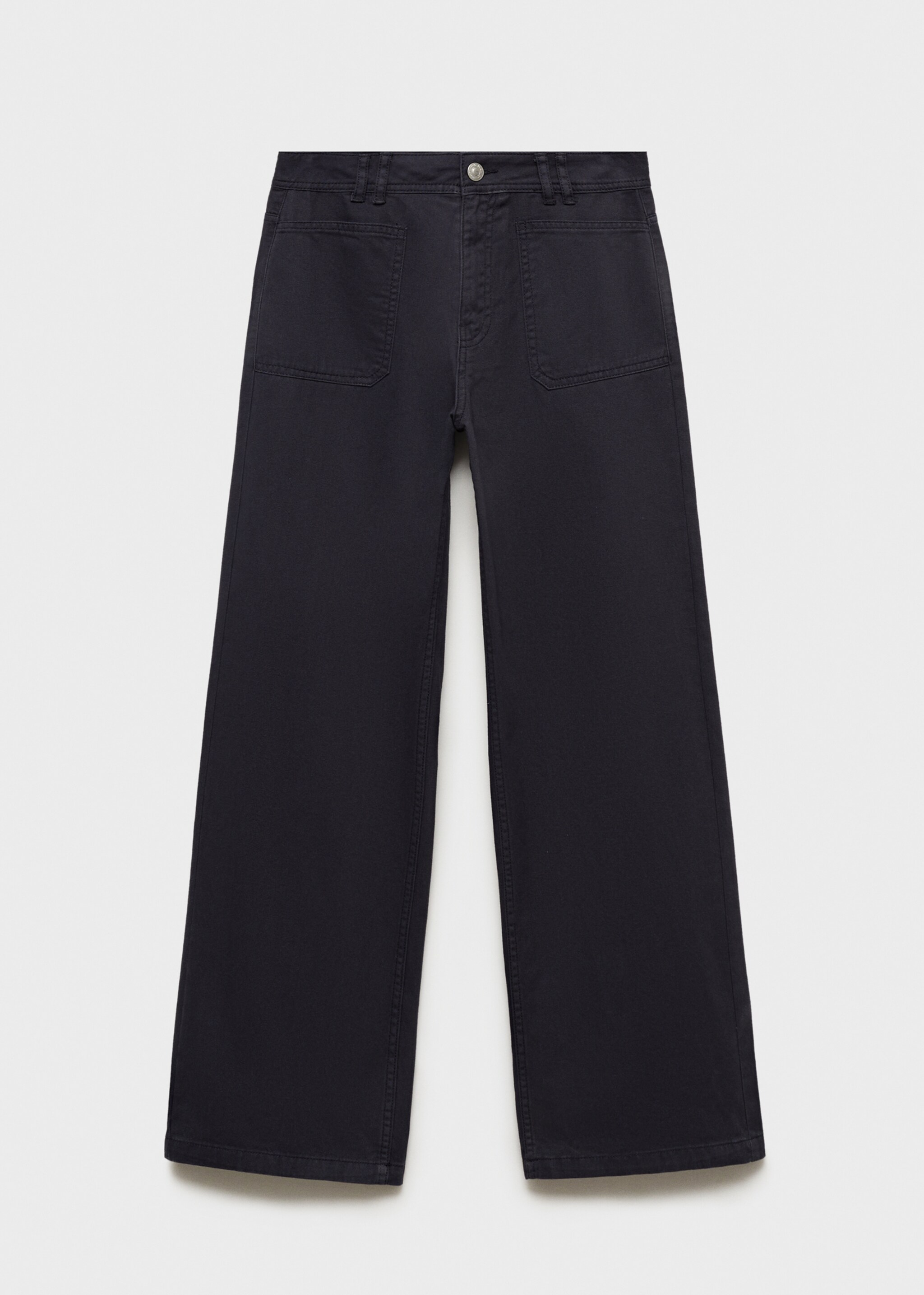 Pockets straight trousers - Article without model, Petrol Blue. Ref: 77074049-00.