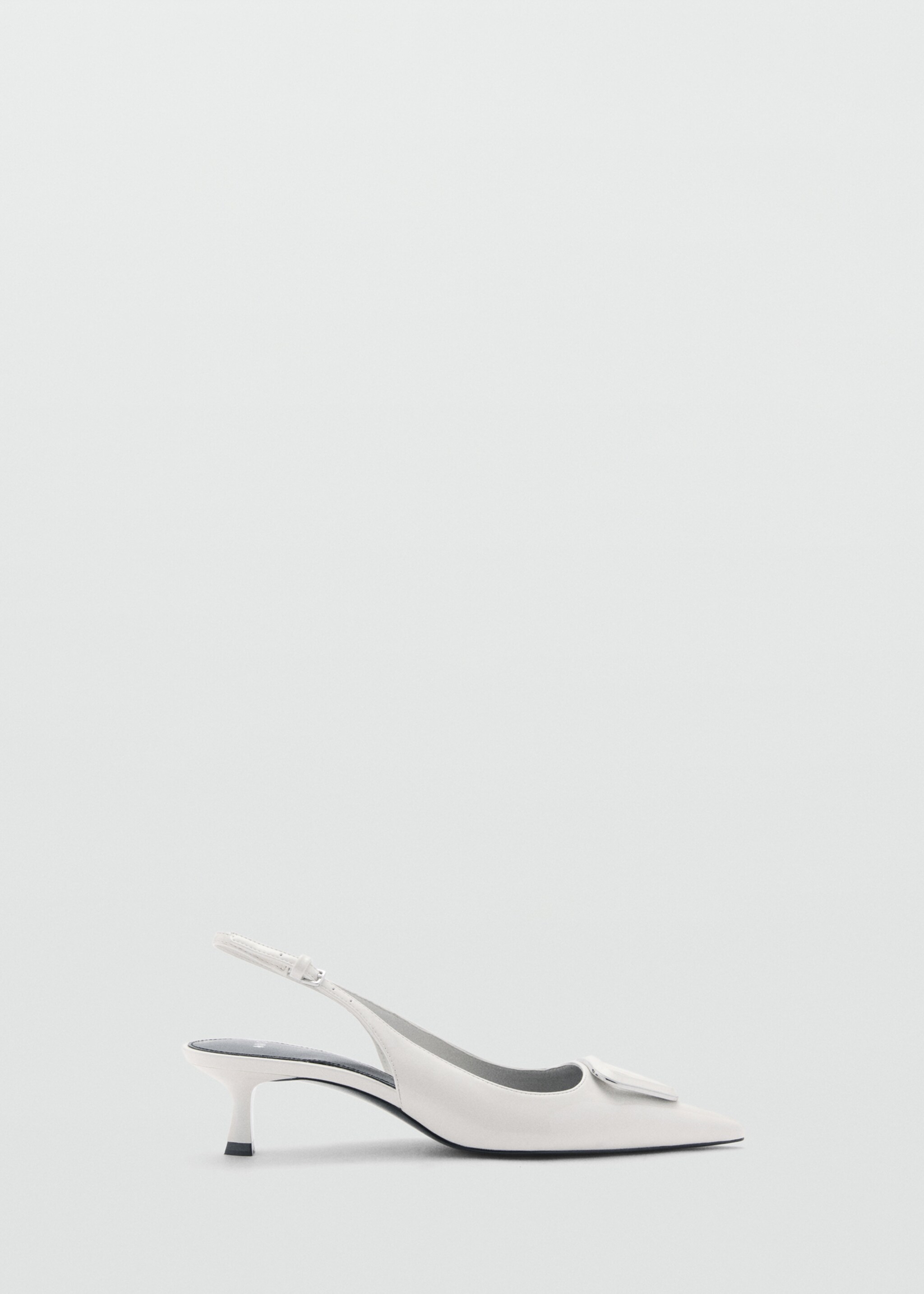 Chaussures talon ouvertes à l’arrière détail - Article sans modèle, Blanc. Ref: 77074051-00.