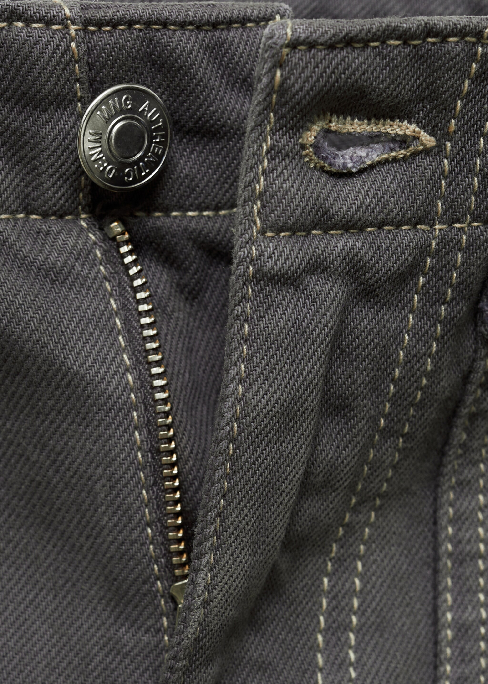 Pantalón recto bolsillos - Detalle del artículo 8, Azul. Ref: 77074052-00.