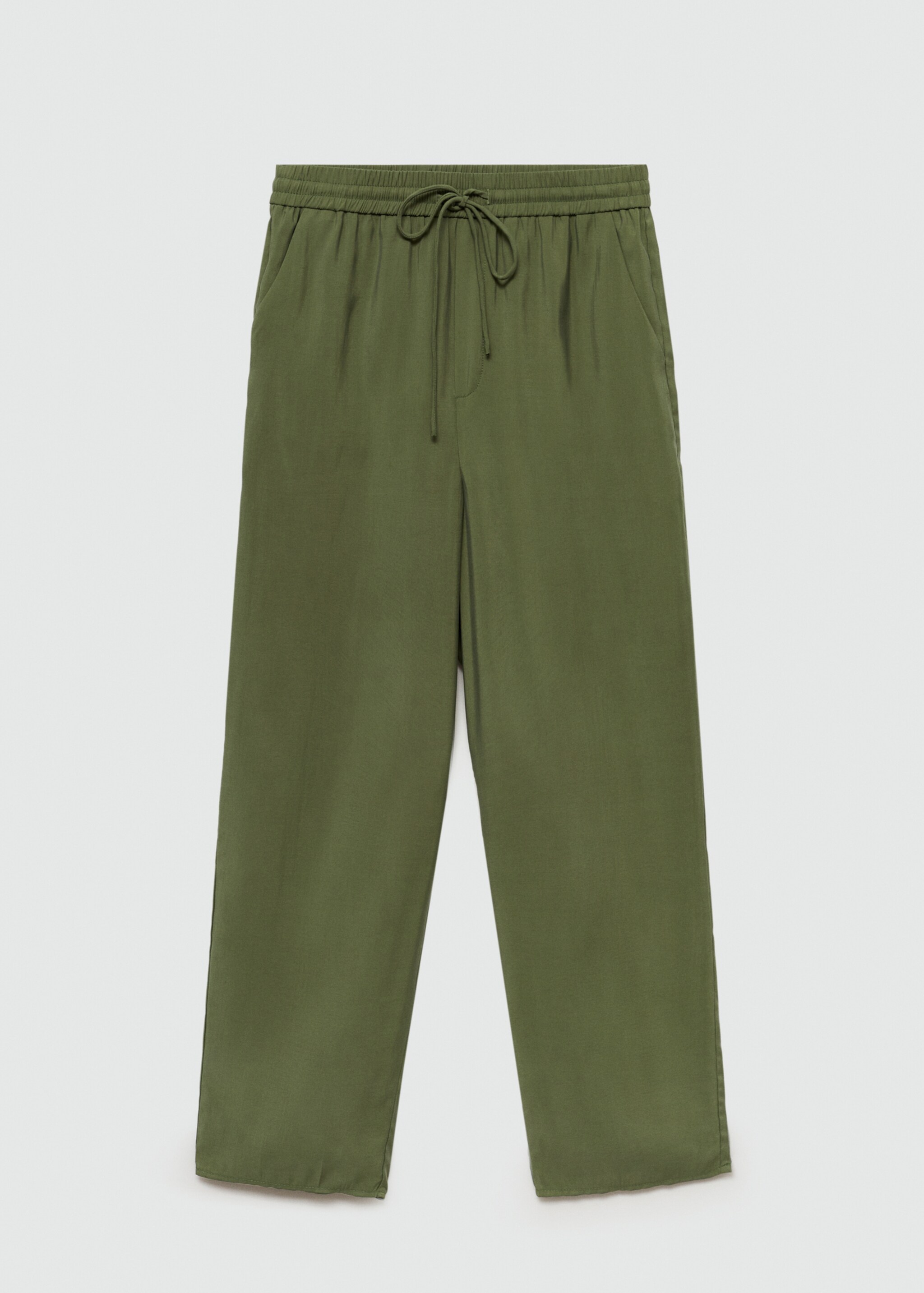 Gerade Hose aus Modal - Artikel ohne Model, Waldgrün. Ref: 77074053-00.