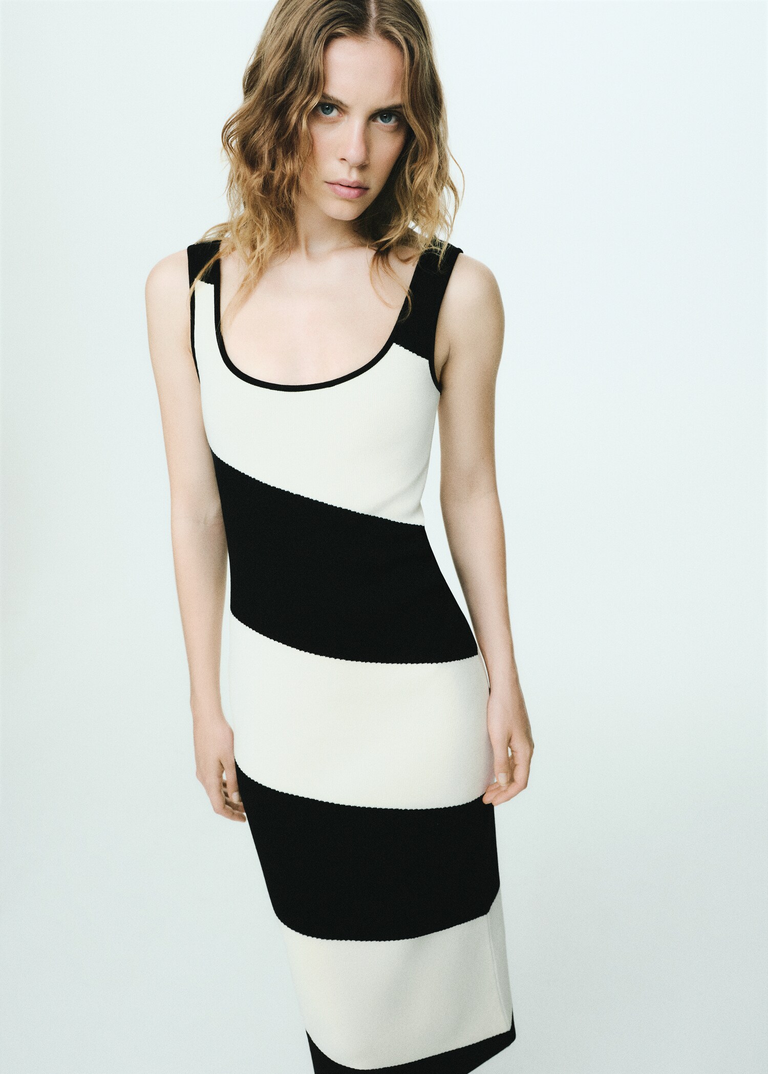Vestido punto midi rayas - Detalle del artículo 6