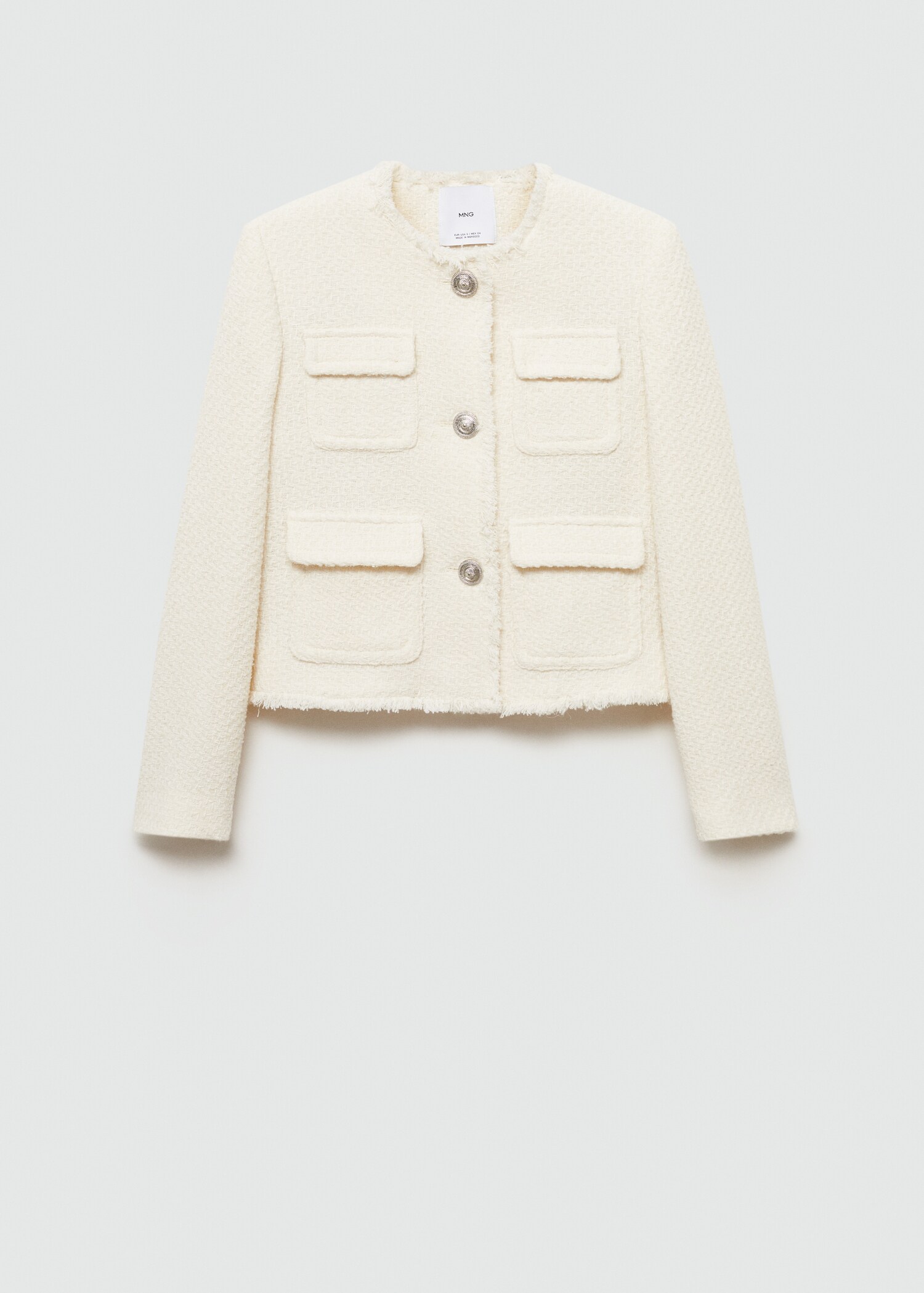Chaqueta tweed bolsillos - Artículo sin modelo