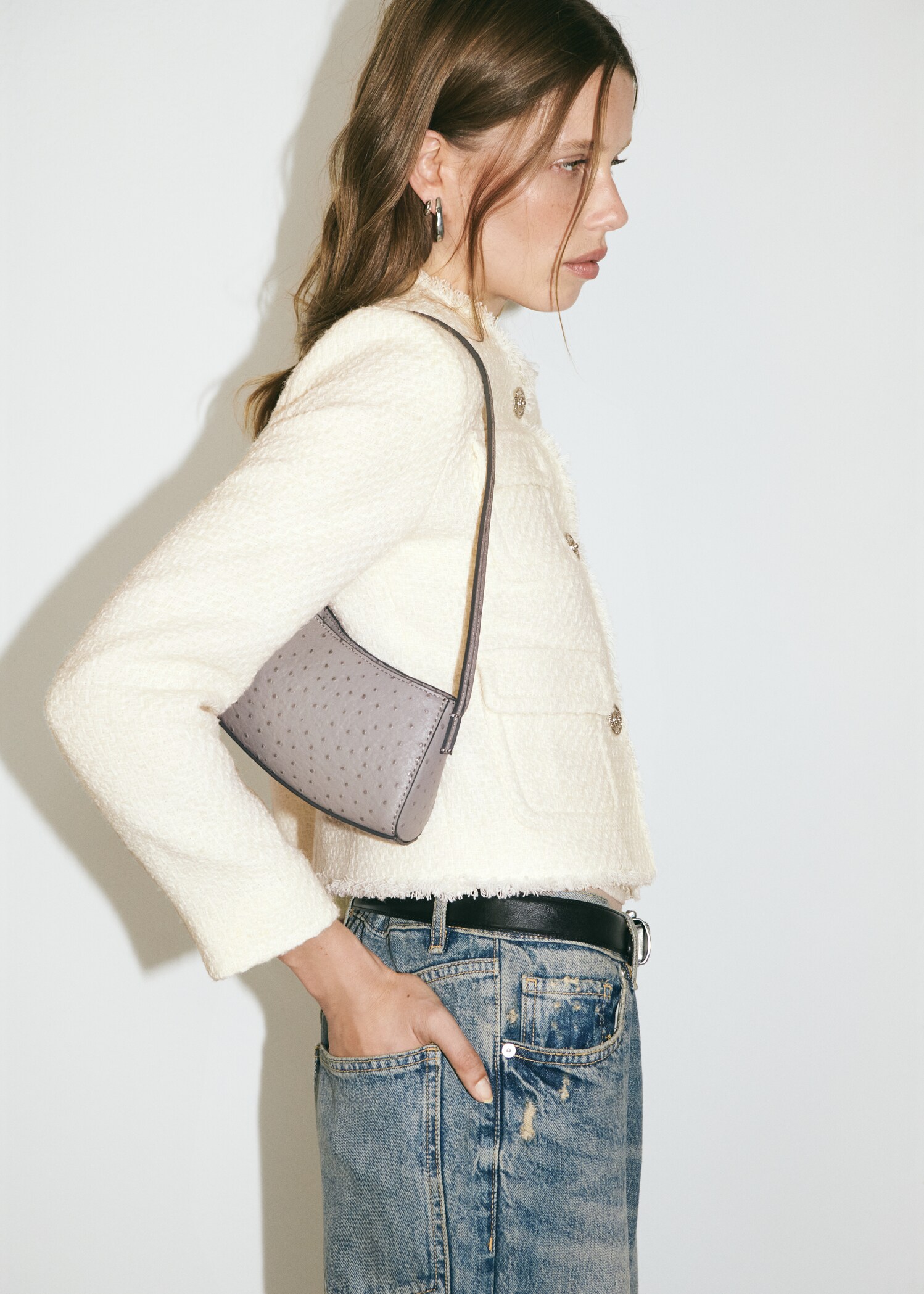 Chaqueta tweed bolsillos - Detalle del artículo 9