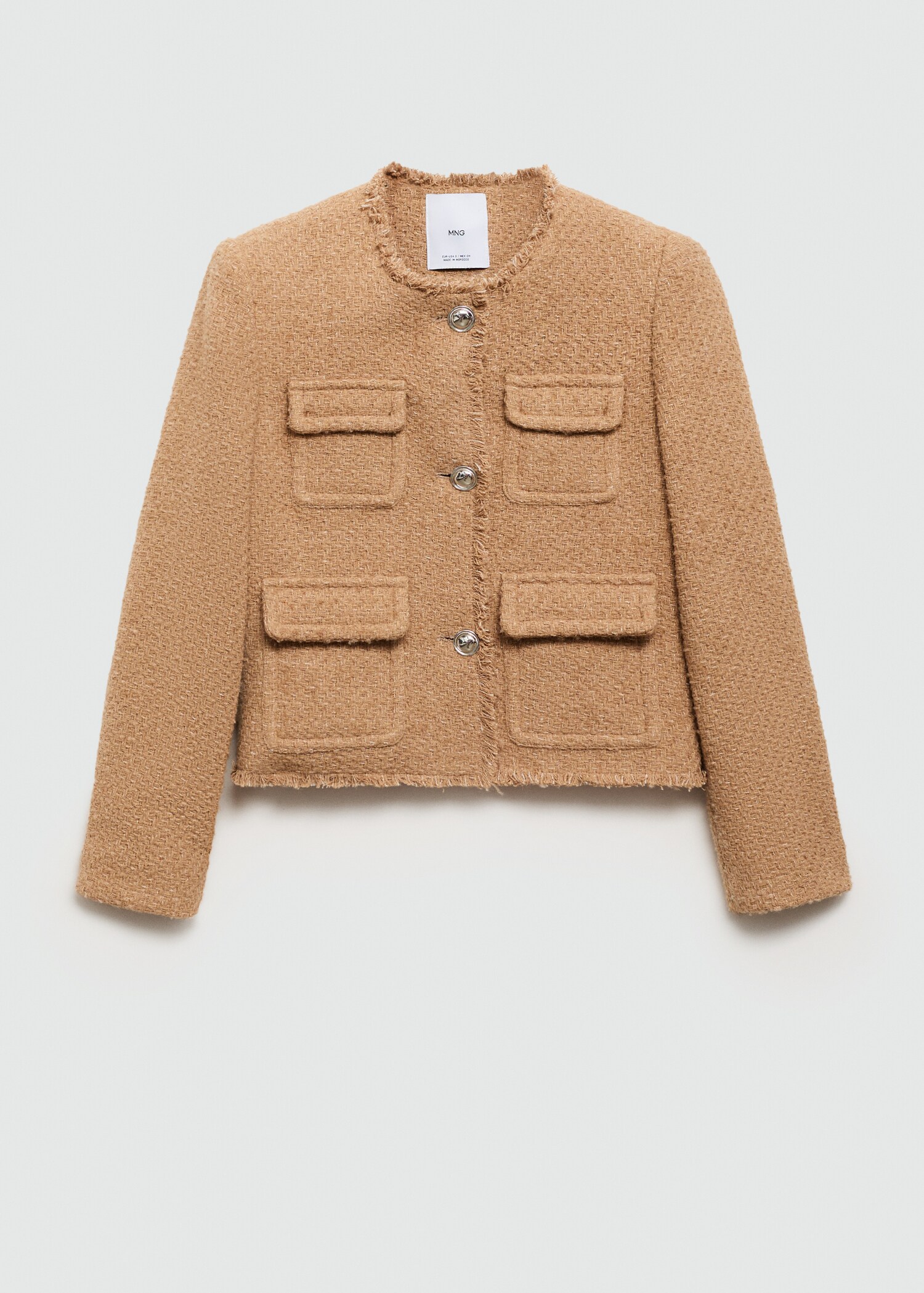 Chaqueta tweed bolsillos - Artículo sin modelo