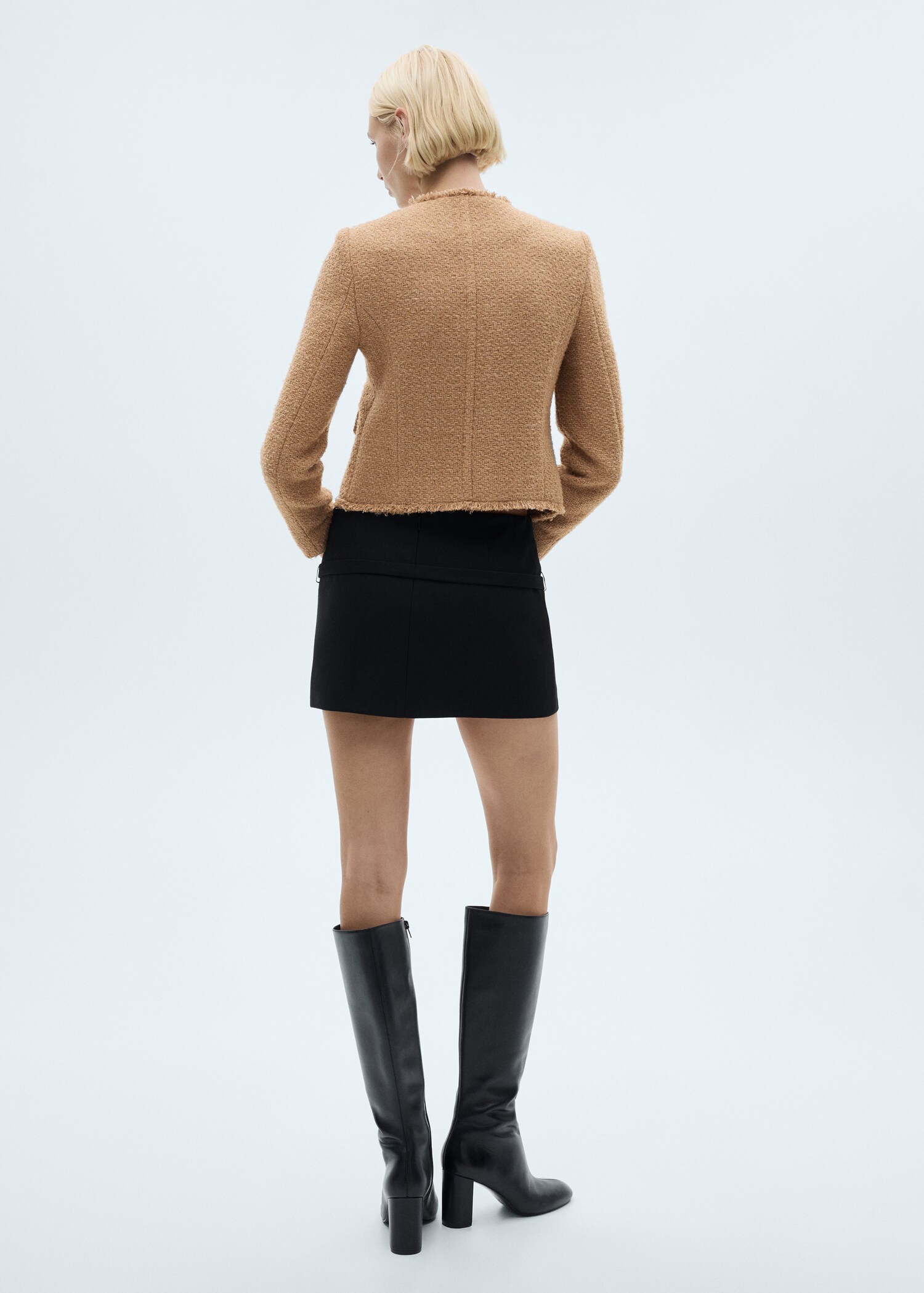 Chaqueta tweed bolsillos - Reverso del artículo