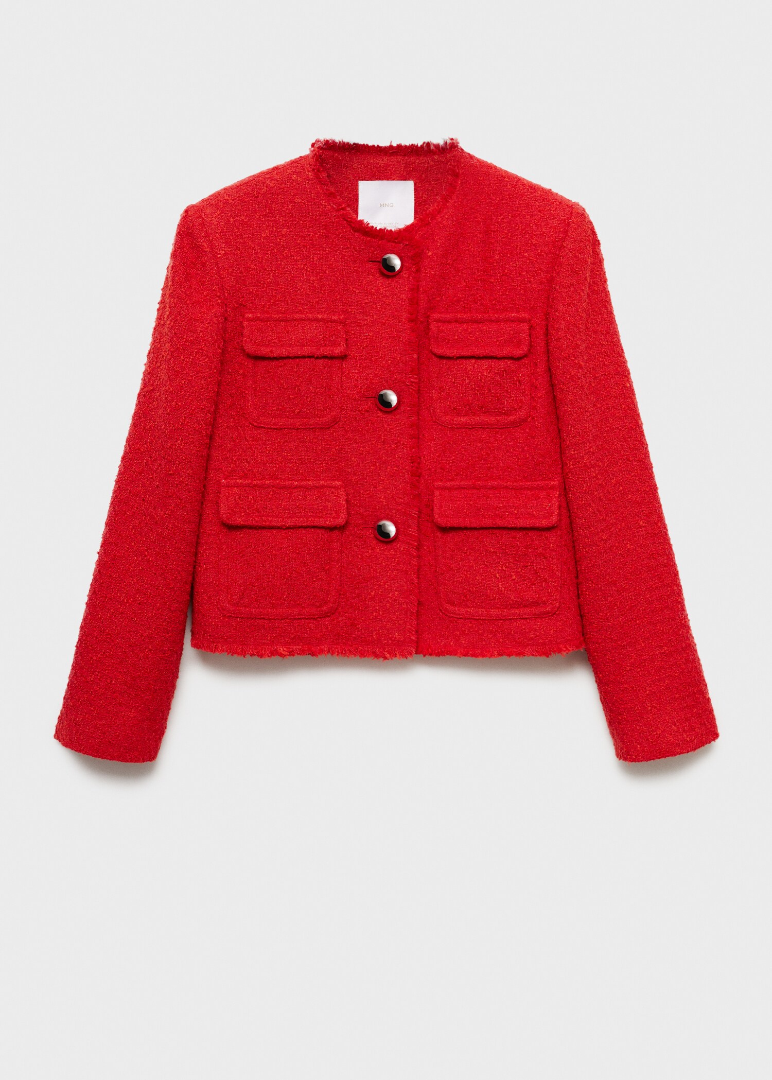 Chaqueta tweed bolsillos - Artículo sin modelo