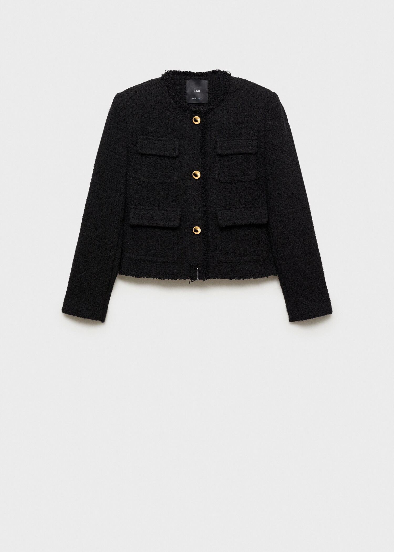 Chaqueta tweed bolsillos - Artículo sin modelo