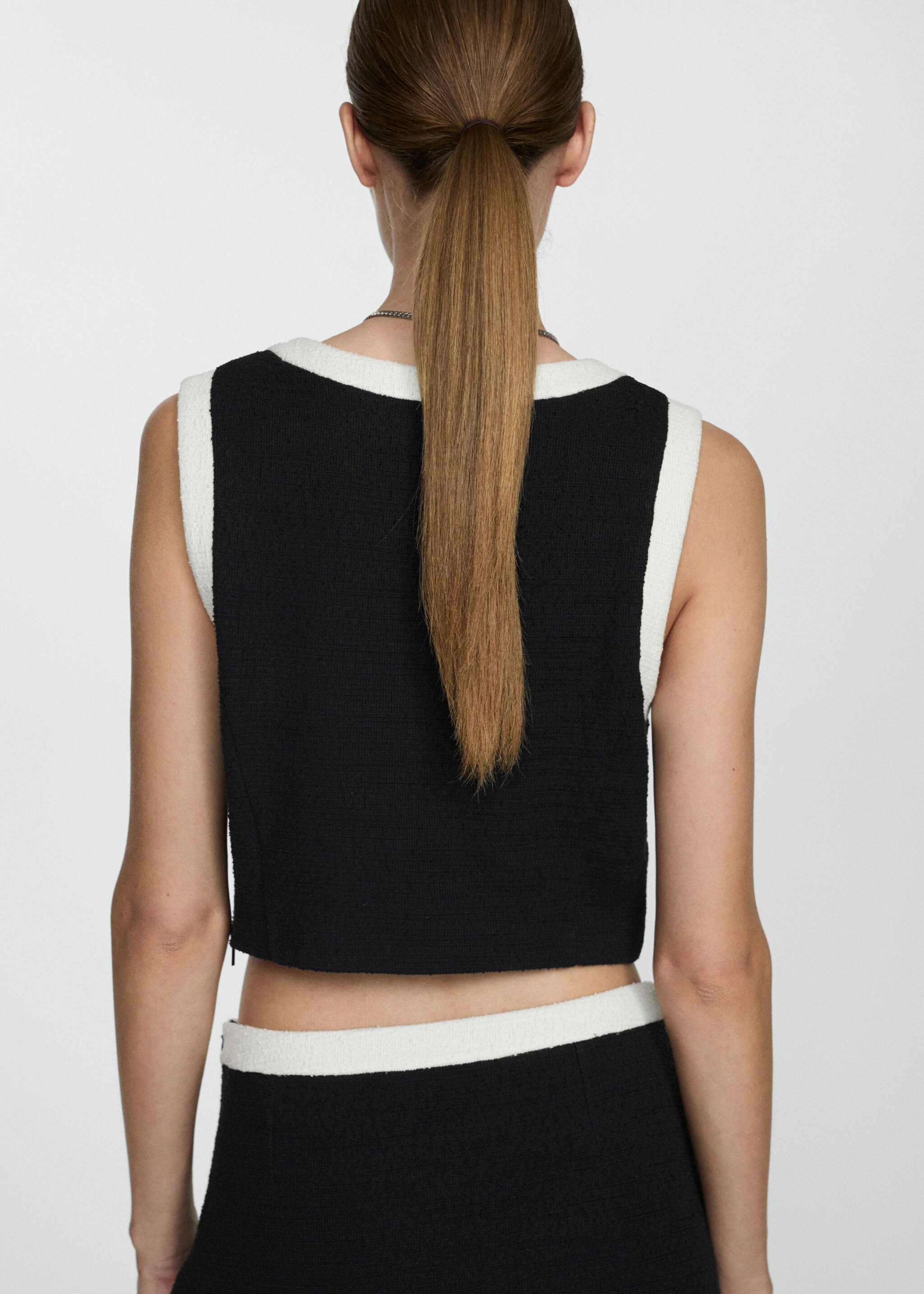 Crop top tweed - Verso de l’article