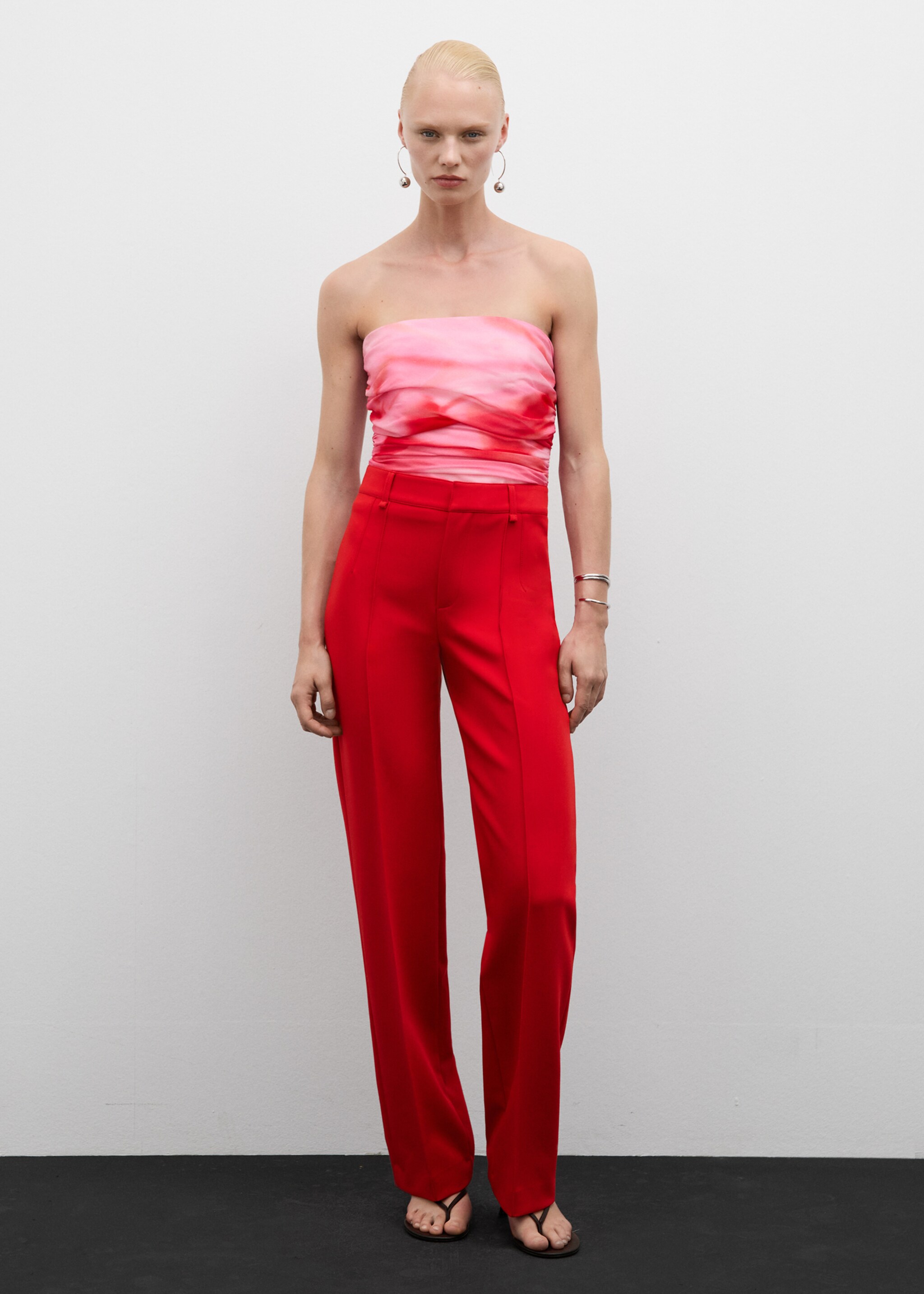 Gedrapeerde strapless top - Detail van het artikel 2
