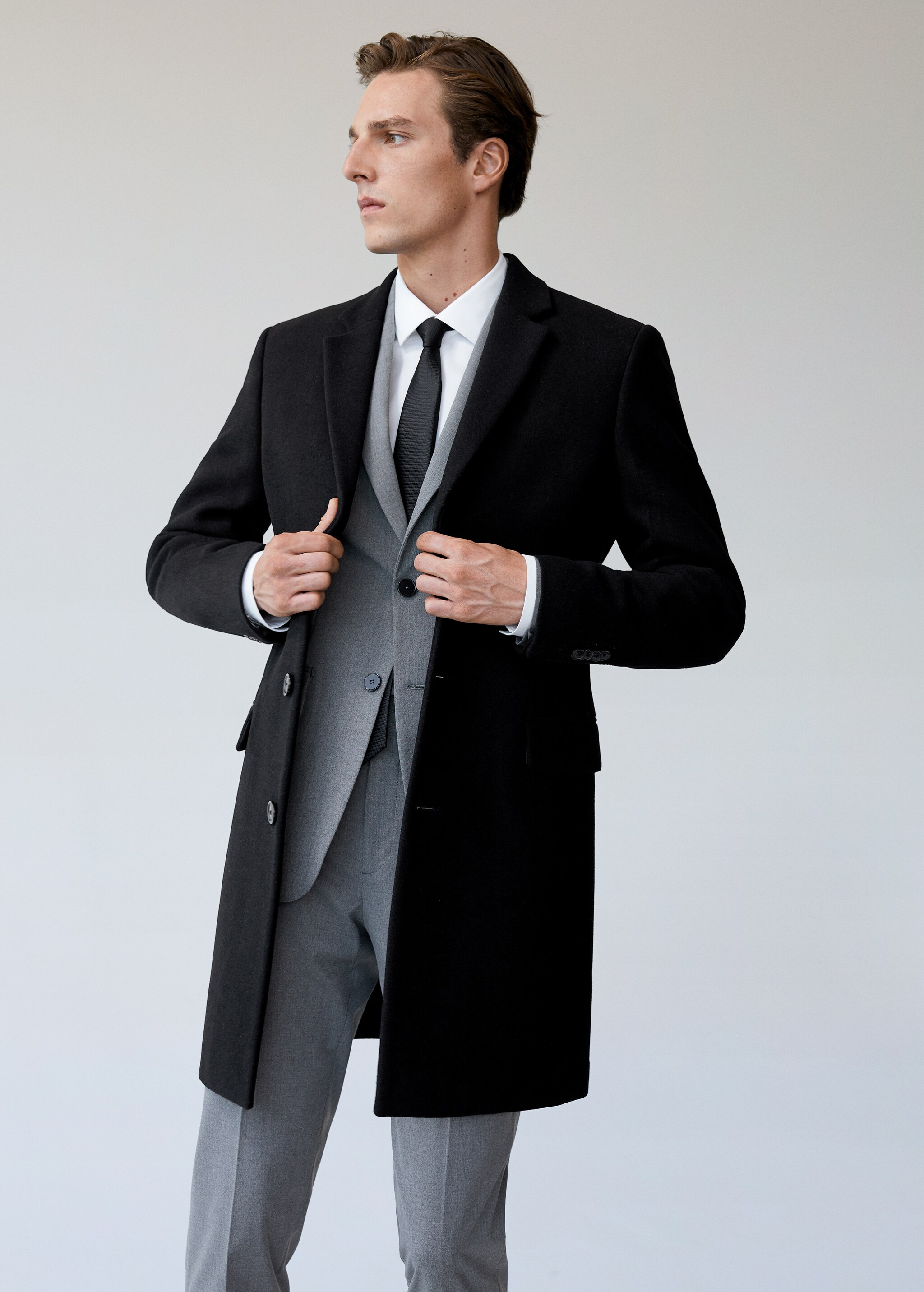 Vesta slim fit ze strečové látky - Náhled ve středové rovině