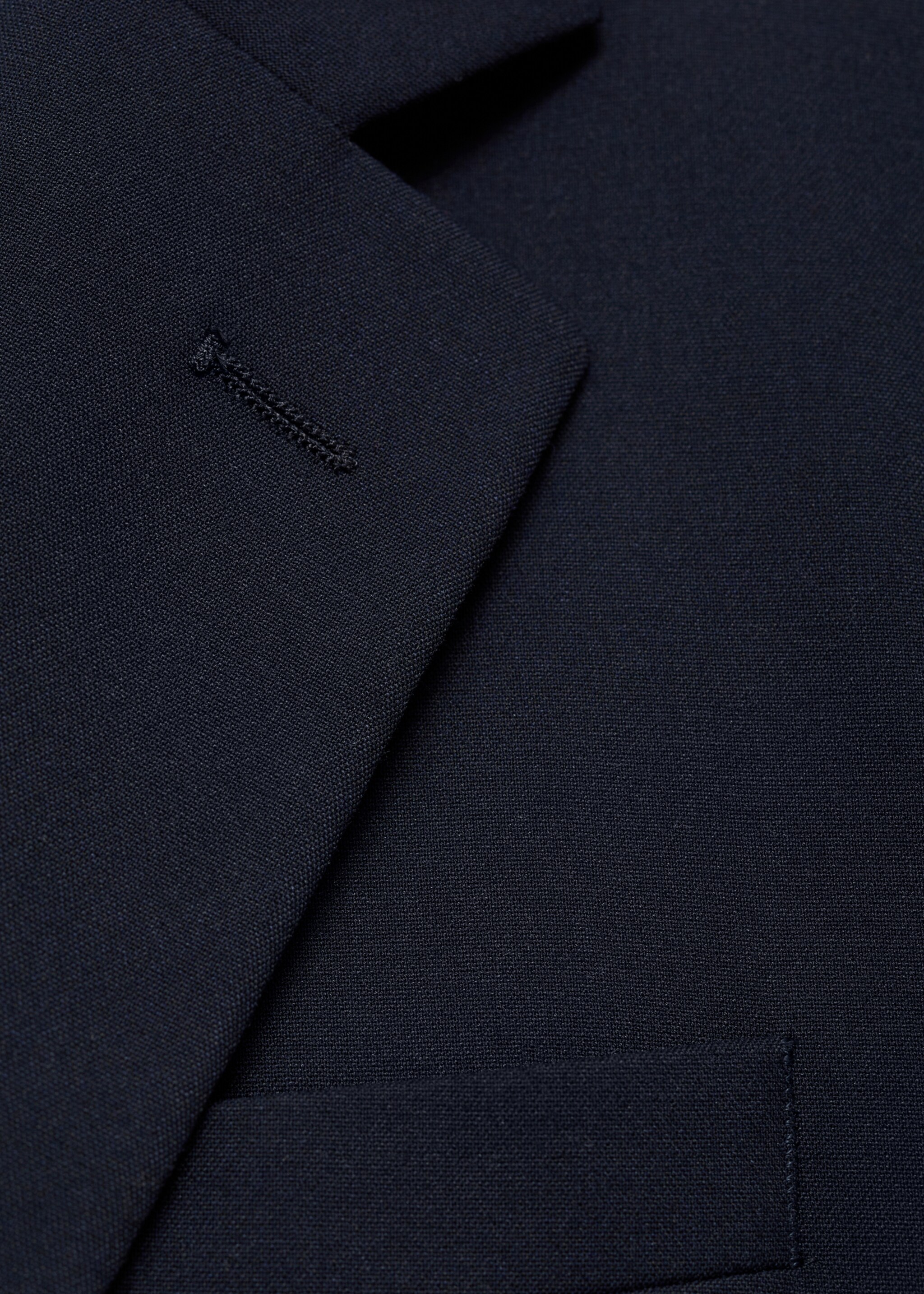 Slim-fit suit jacket - Details of the article 0, Dark Navy. Ref: 77074436-00.