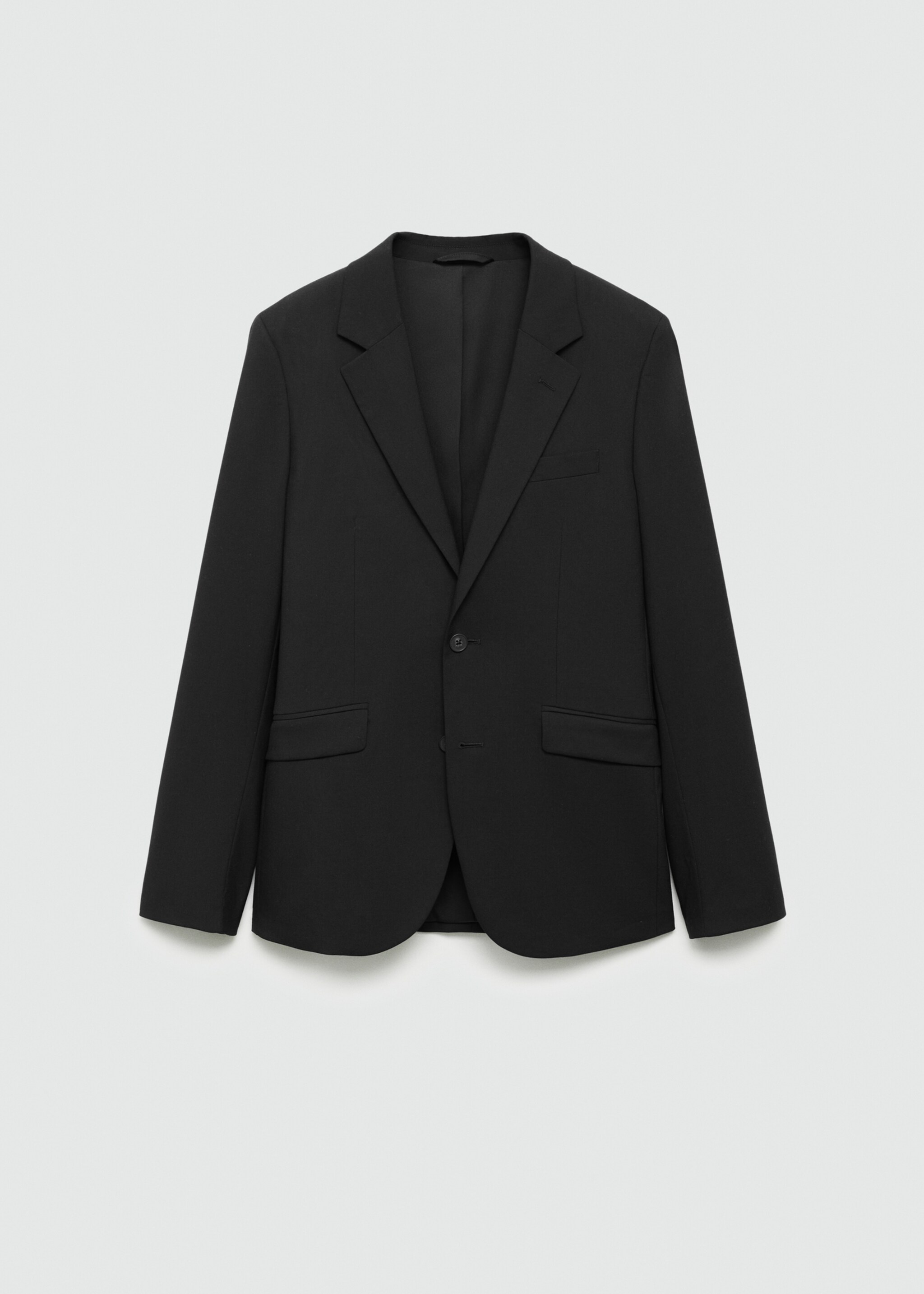 Slim-fit suit jacket - Article without model, Black. Ref: 77074436-00.