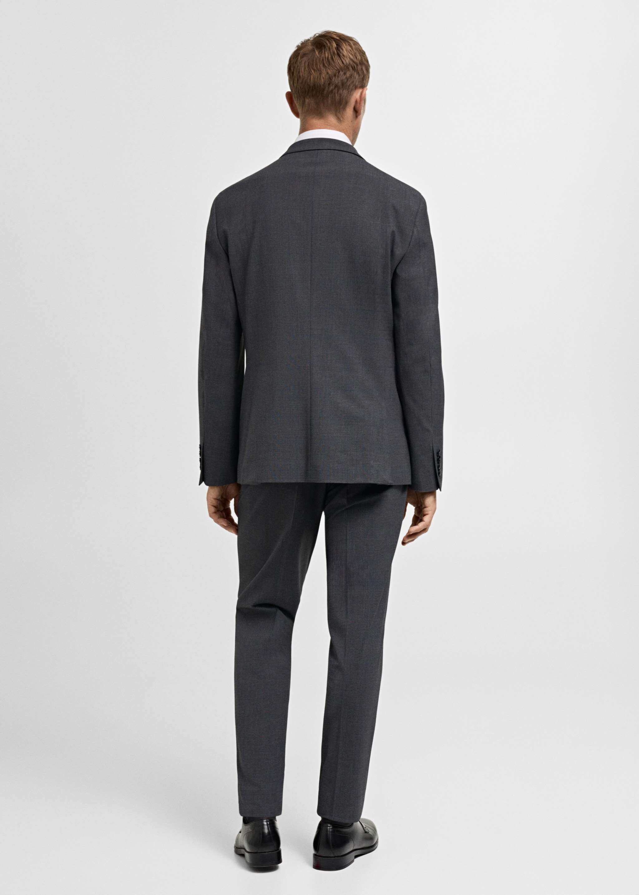 Veste costume París super slim-fit - Plan moyen, Gris chiné moyen. Ref: 77074437-00.