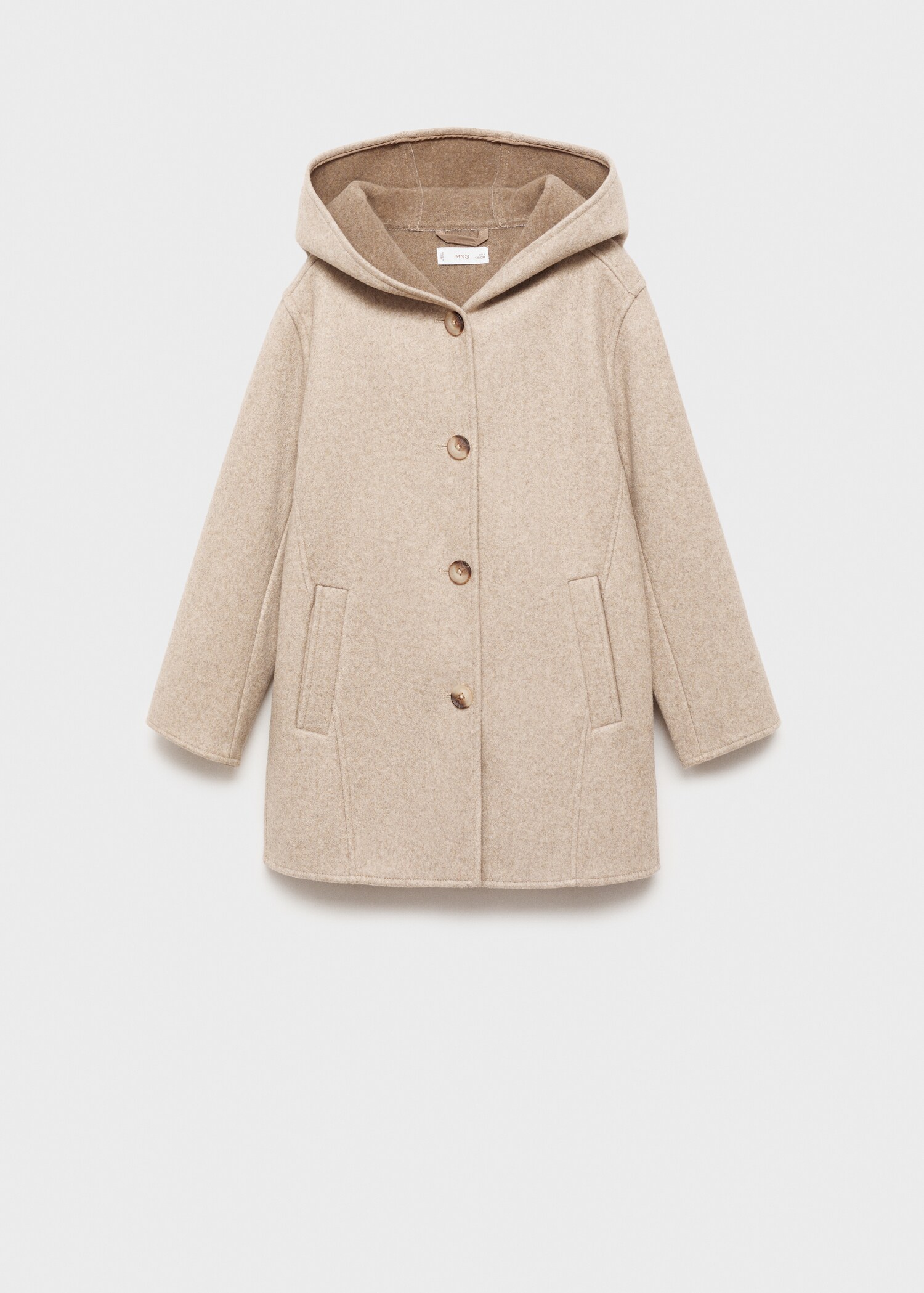 Hooded button coat - Article without model