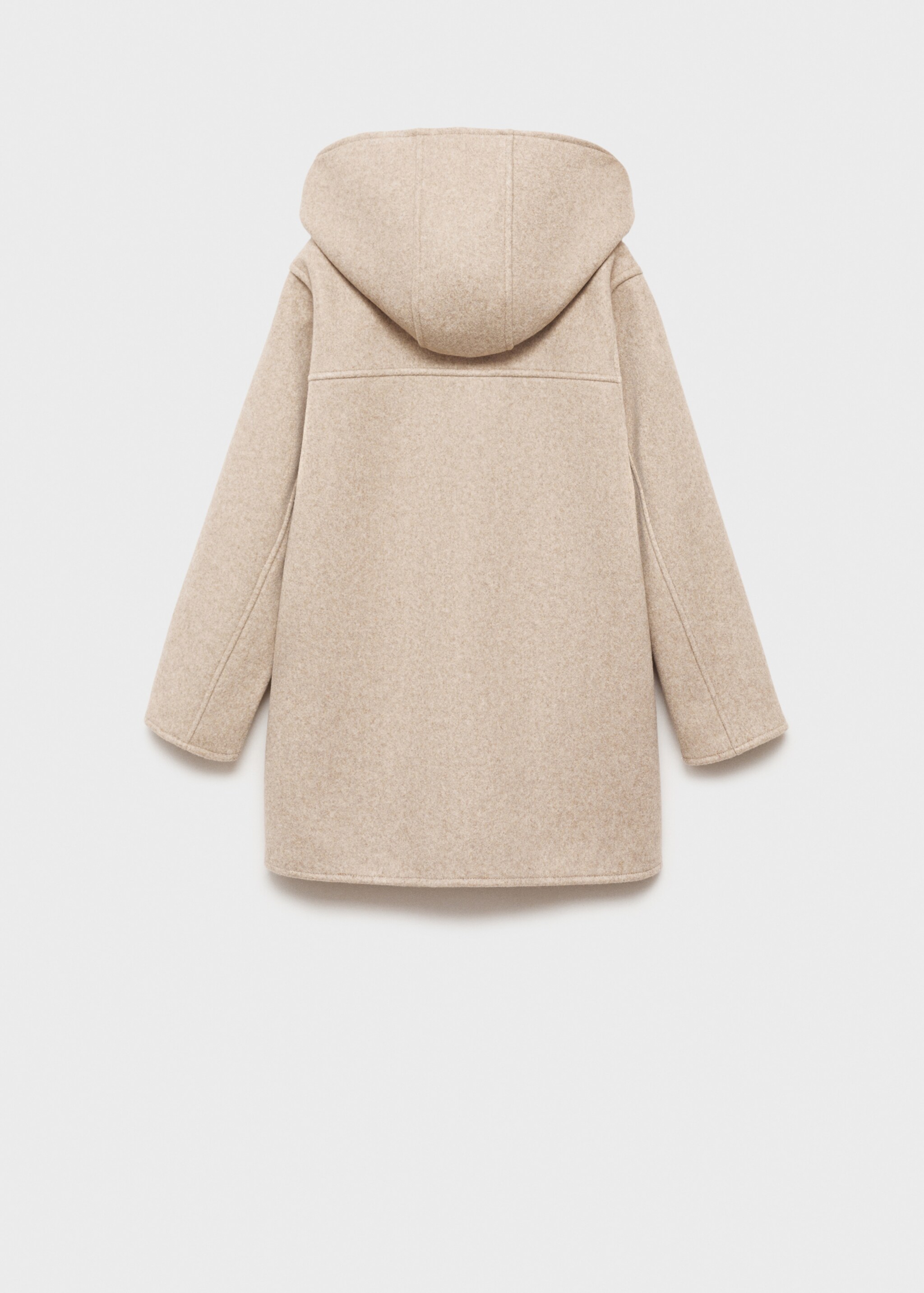 Hooded button coat - Reverse of the article, Beige. Ref: 77074441-00.