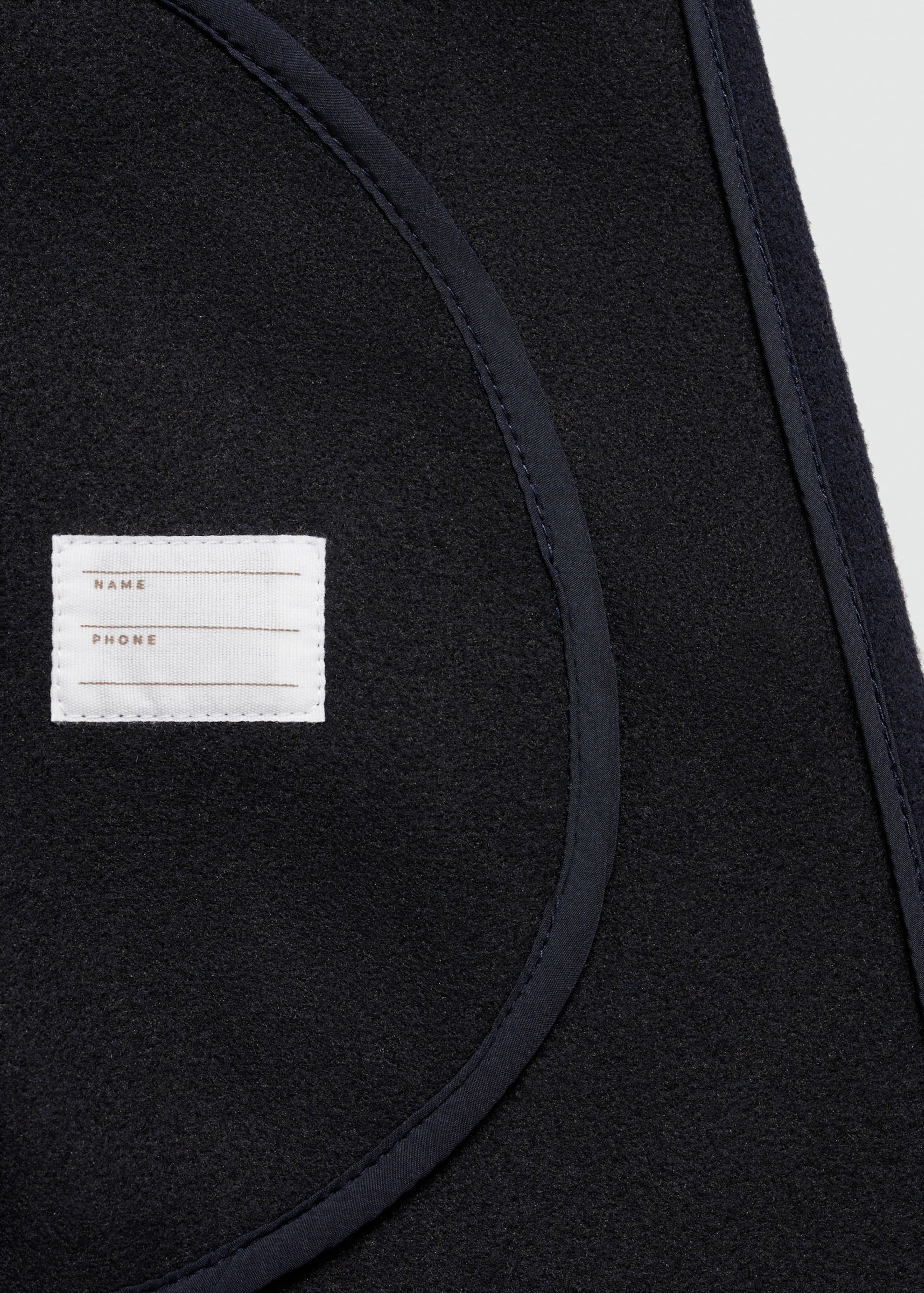Hooded button coat - Details of the article 0, Dark Navy. Ref: 77074441-00.