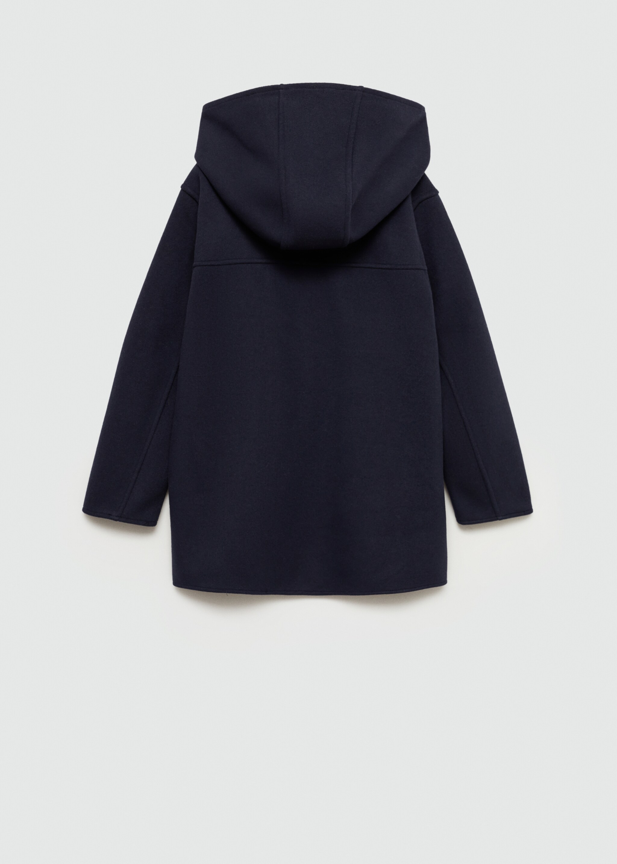 Hooded button coat - Reverse of the article, Dark Navy. Ref: 77074441-00.