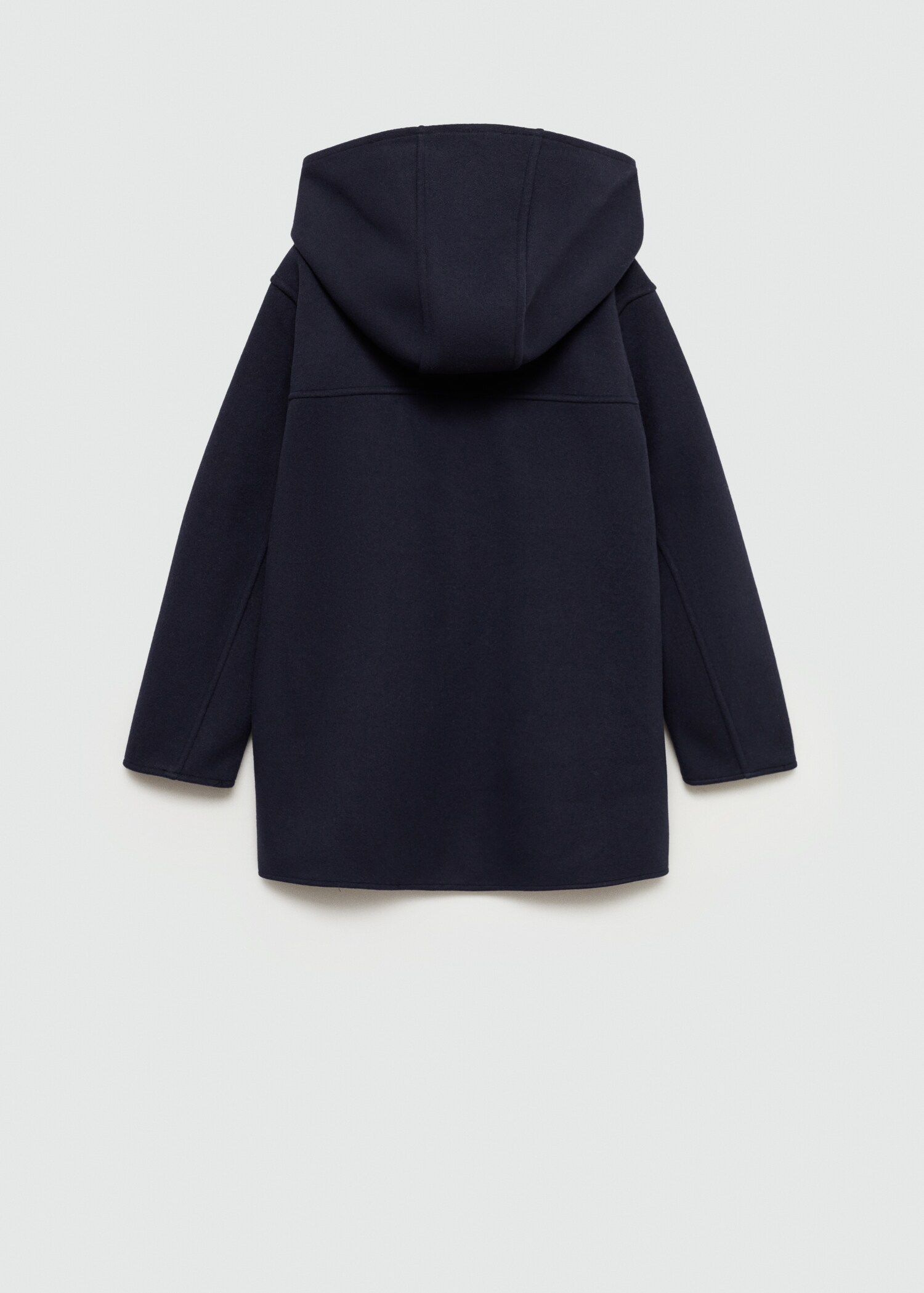 Hooded button coat - Reverse of the article
