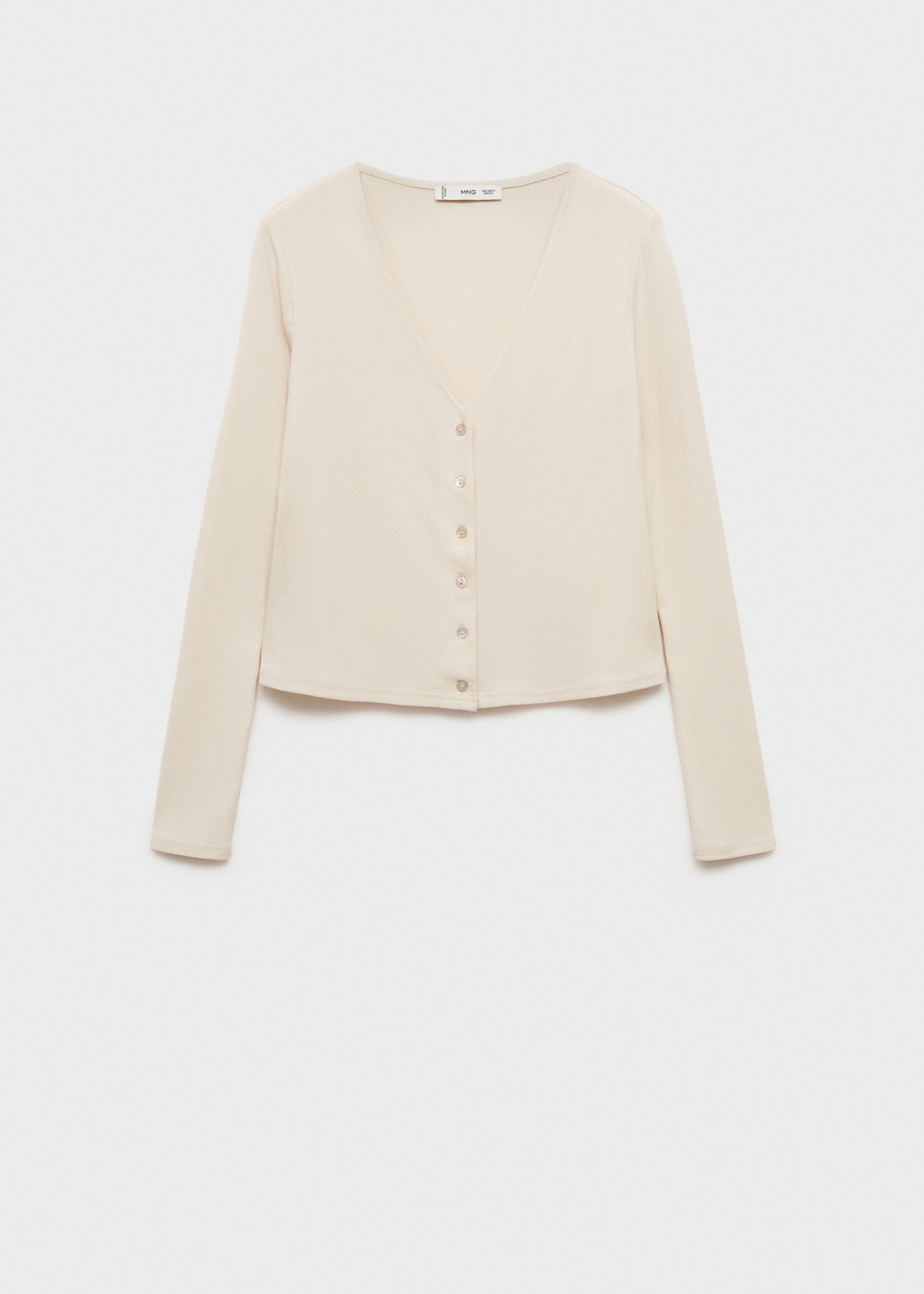 Lyocell vest met knopen - Artikel zonder model, Open beige. Ref: 77074442-00.