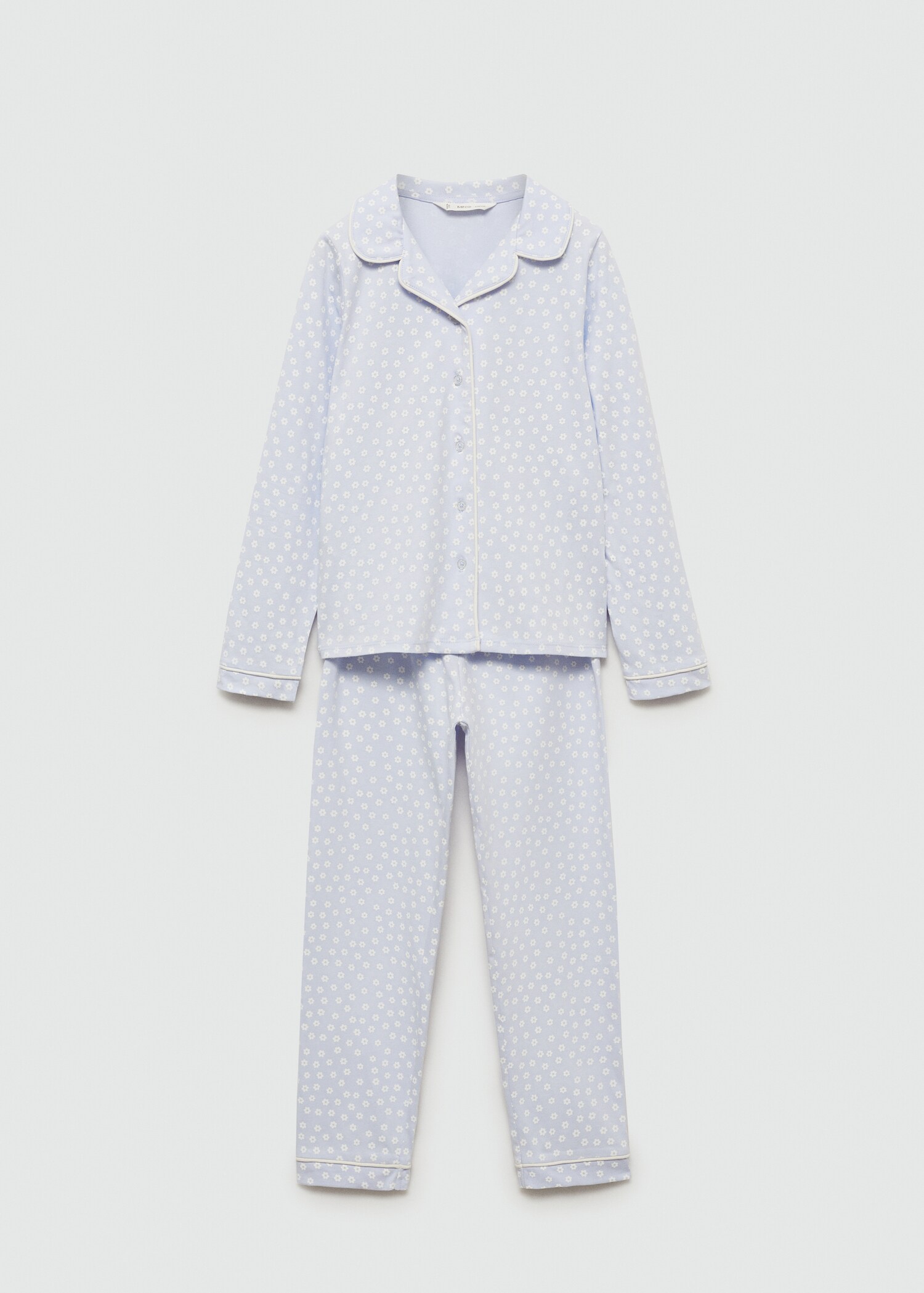 Baumwoll-Pyjama mit Blumenmuster - Artikel ohne Model