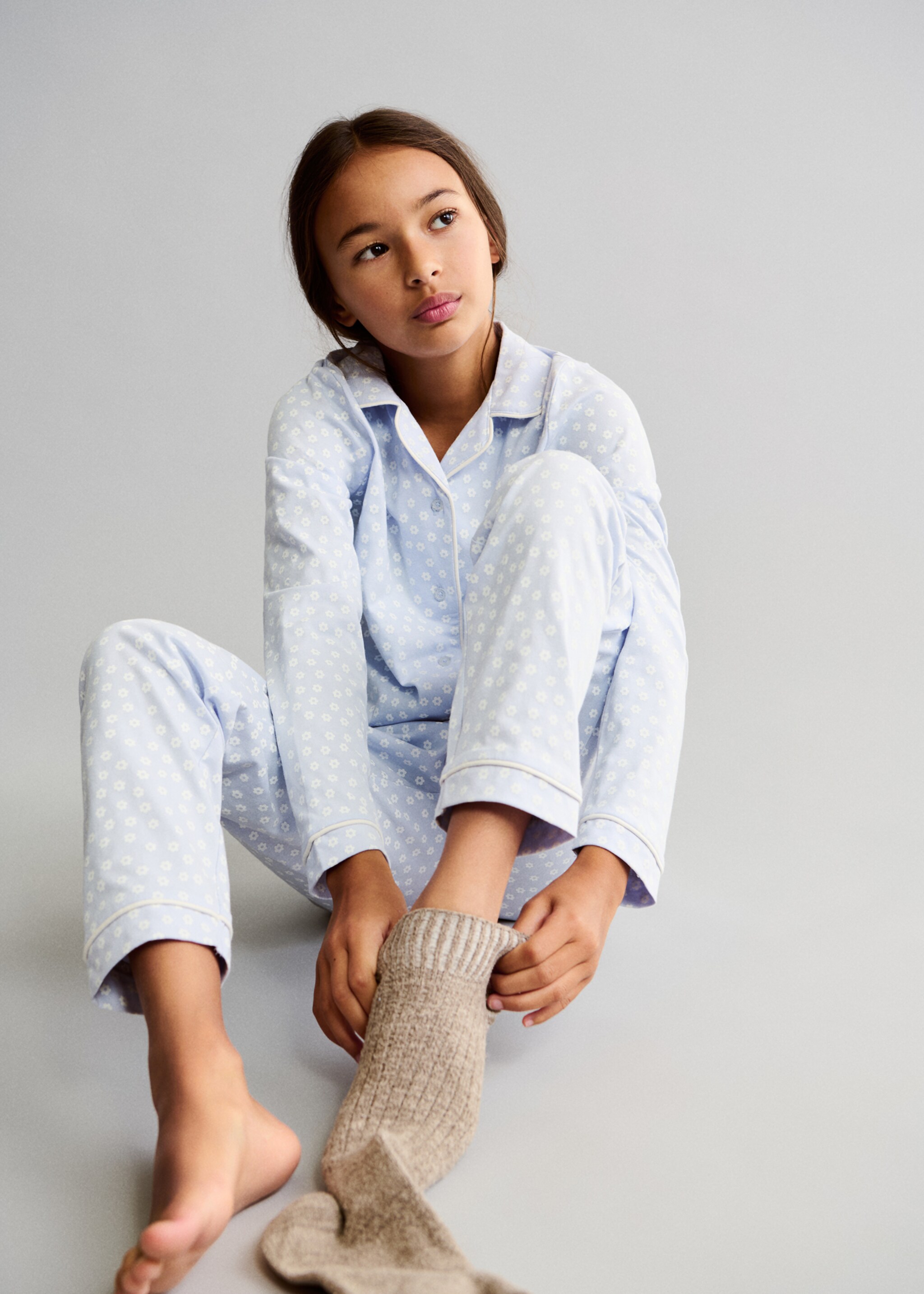Floral cotton pyjamas - Details of the article 5