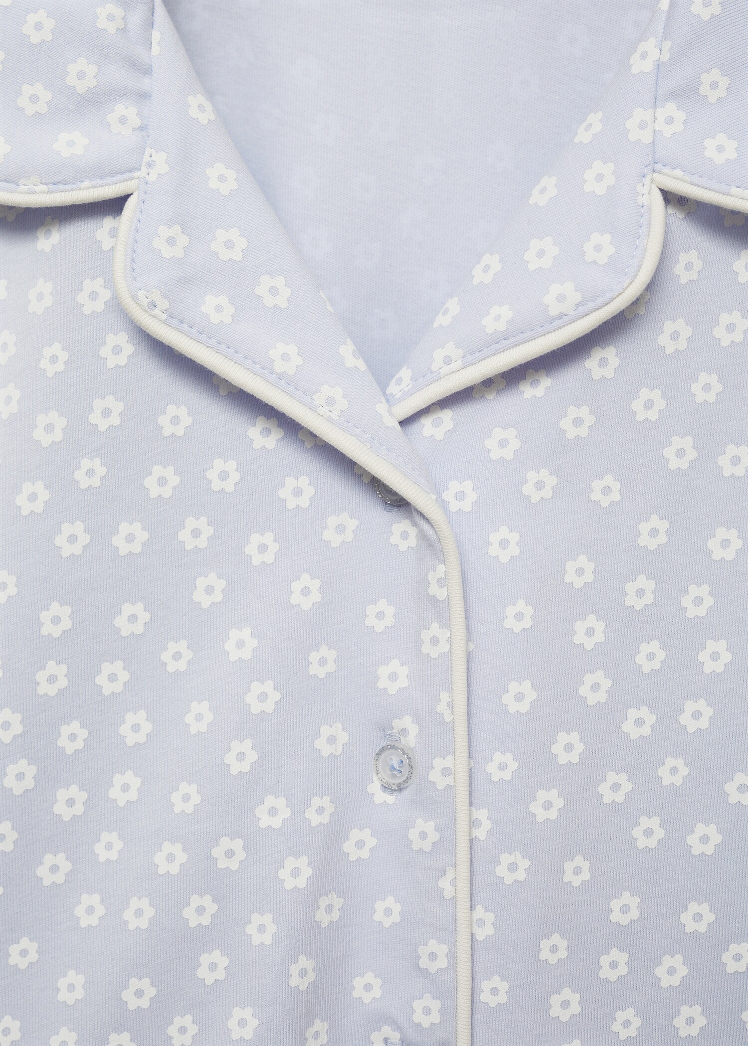 Baumwoll-Pyjama mit Blumenmuster - Detail des Artikels 8