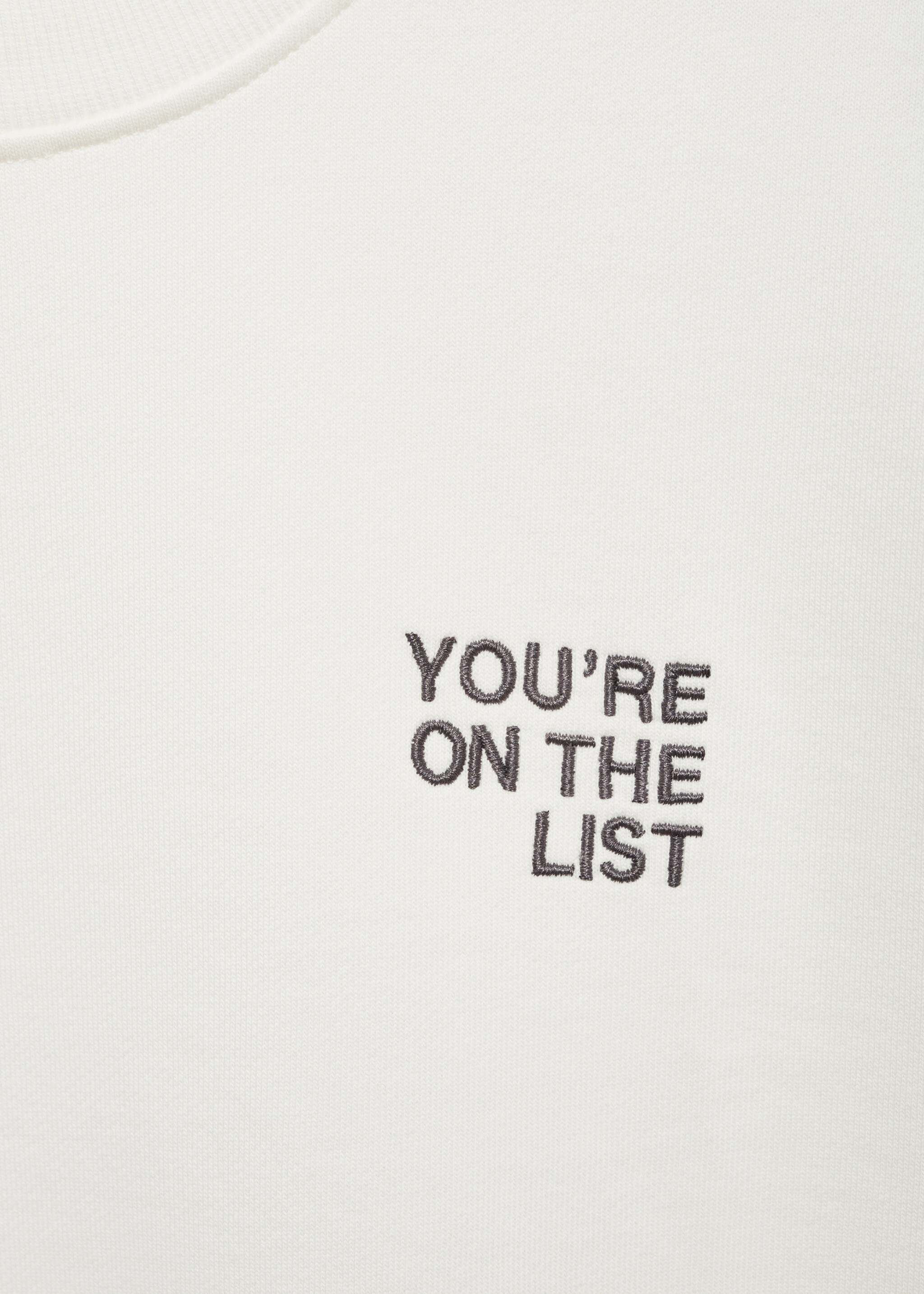 Printed message sweatshirt - Details of the article 8, Off White. Ref: 77074448-00.