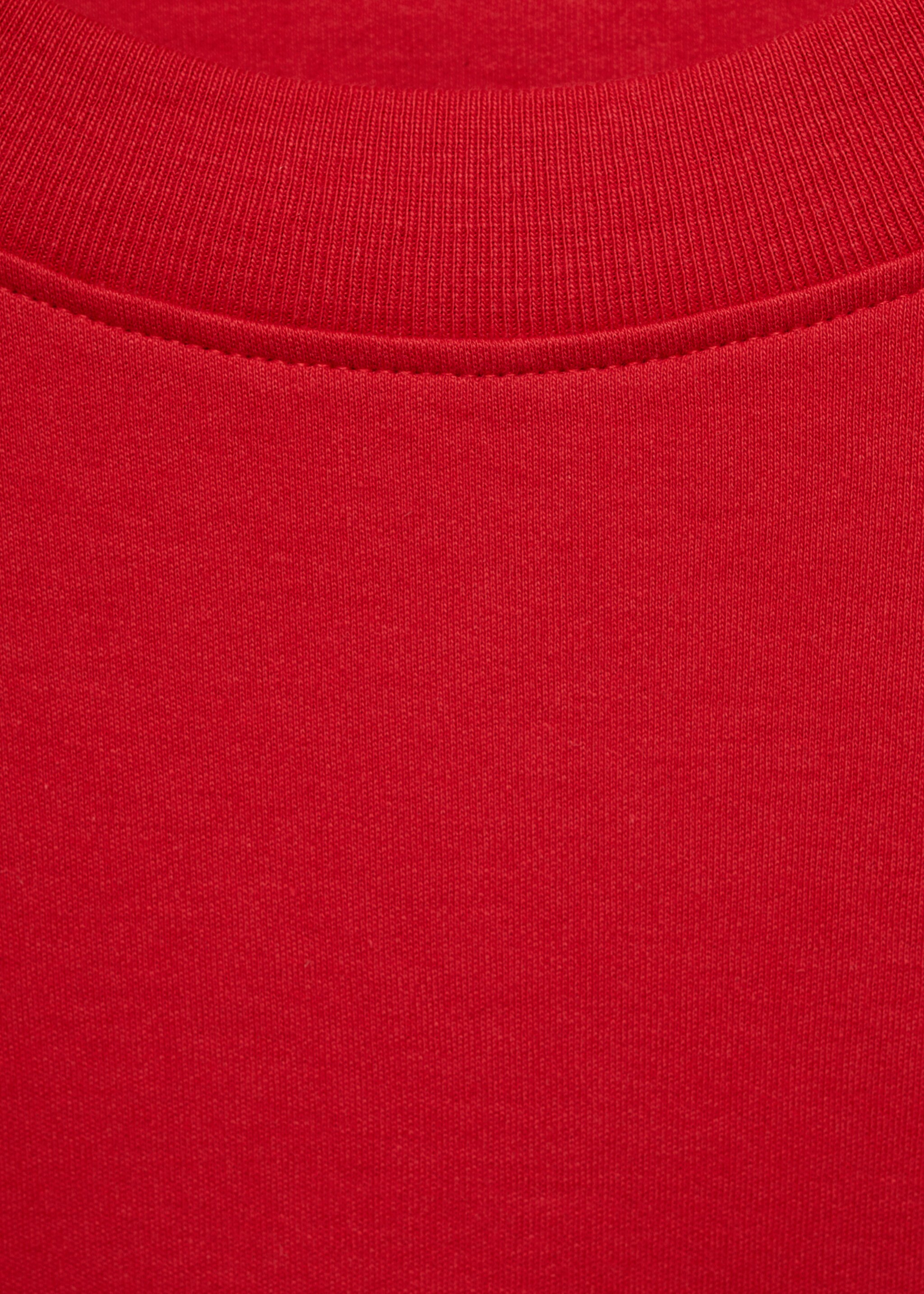 Relaxed Fit-T-Shirt aus 100 % Baumwolle - Detail des Artikels 8, Rot. Ref: 77074450-00.