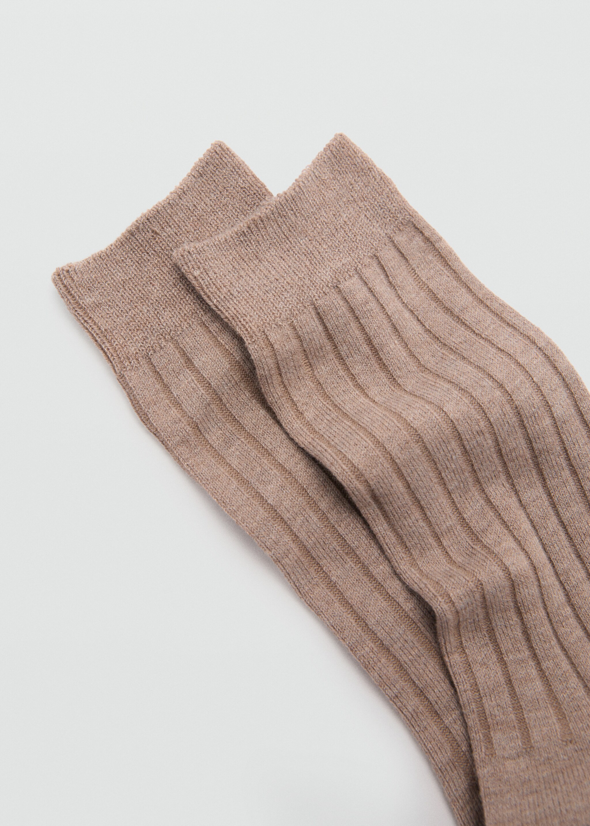 Ribbed socks - Medium plane, Medium Brown. Ref: 77074761-00.