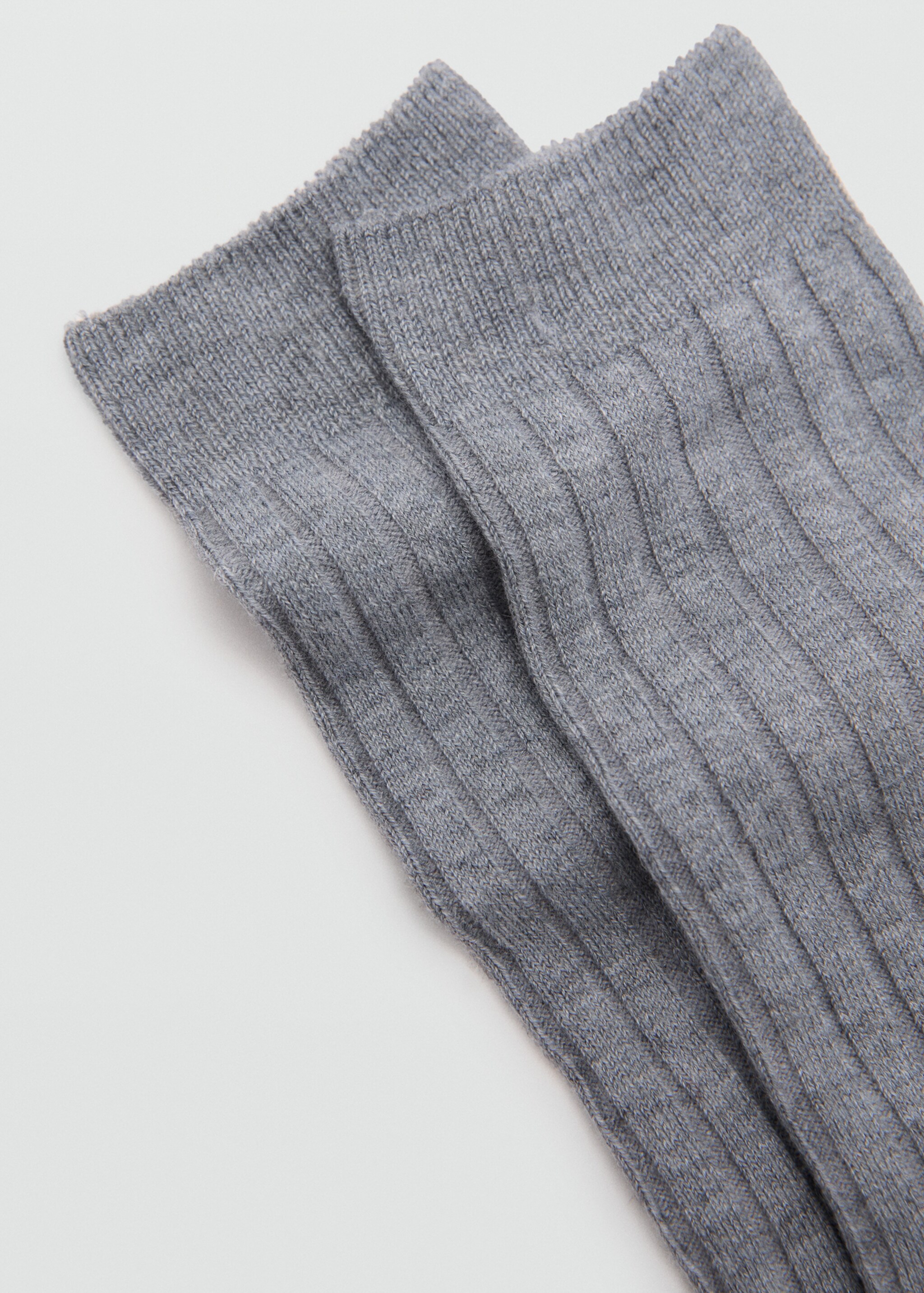 Ribbed socks - Medium plane, Medium Heather Grey. Ref: 77074761-00.