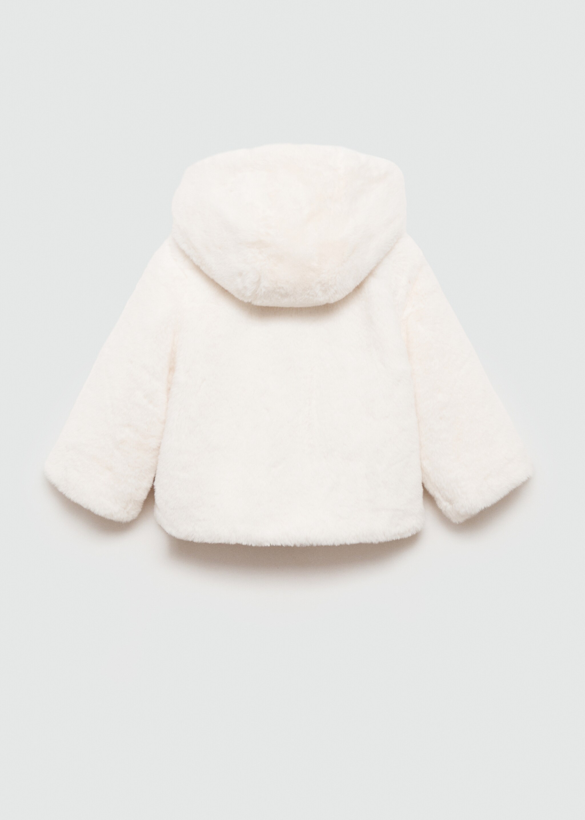 Fluffy coat - Reverse of the article, White. Ref: 77074762-00.