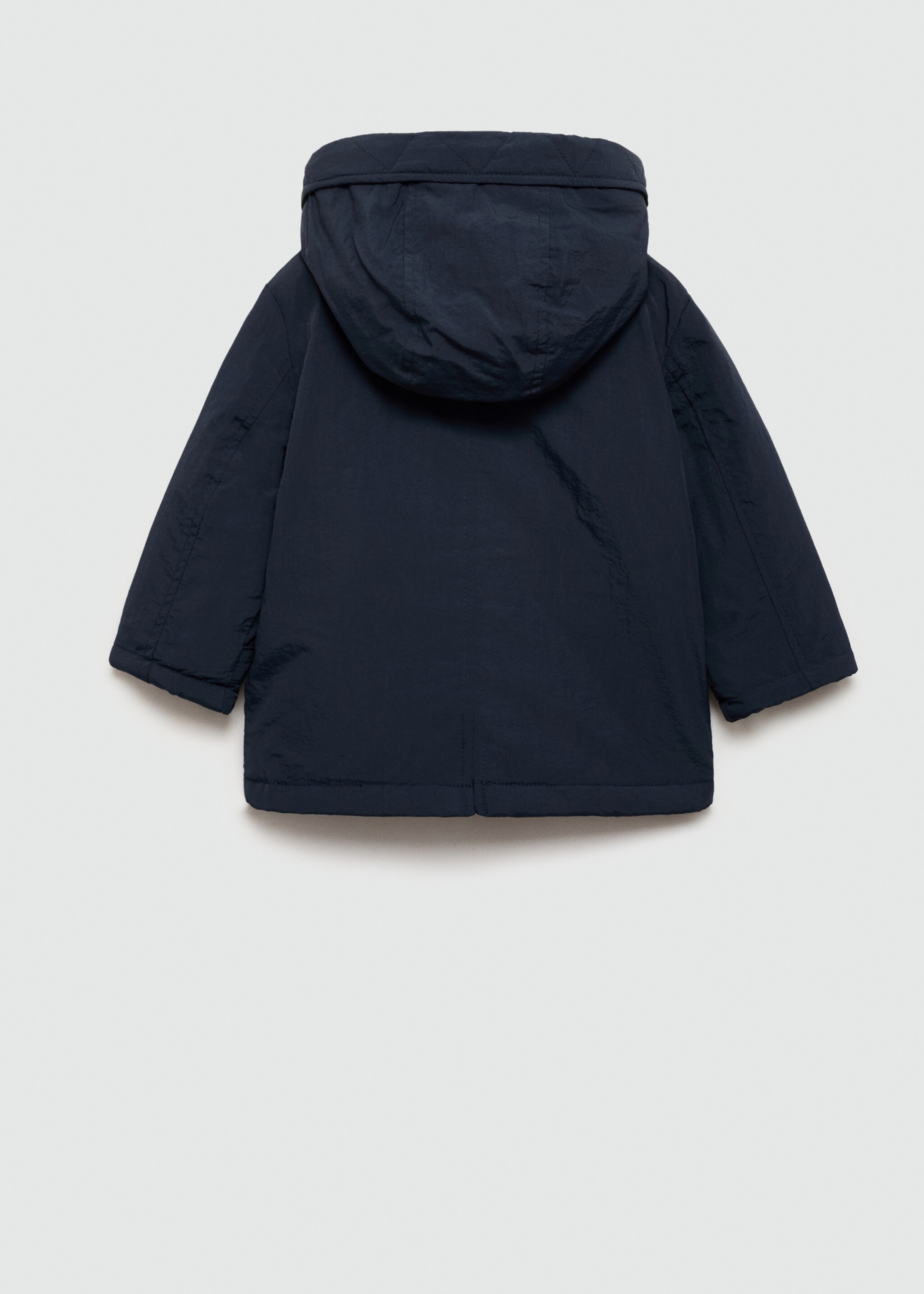 Anorak capucha bolsillos - Reverso del artículo, Azul marino oscuro. Ref: 77074763-00.